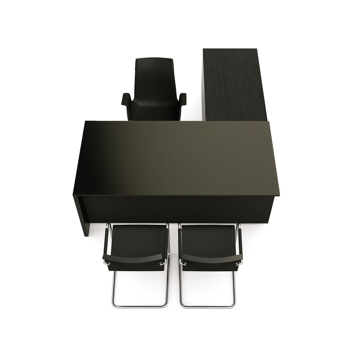 Brand L-desk modesty glass