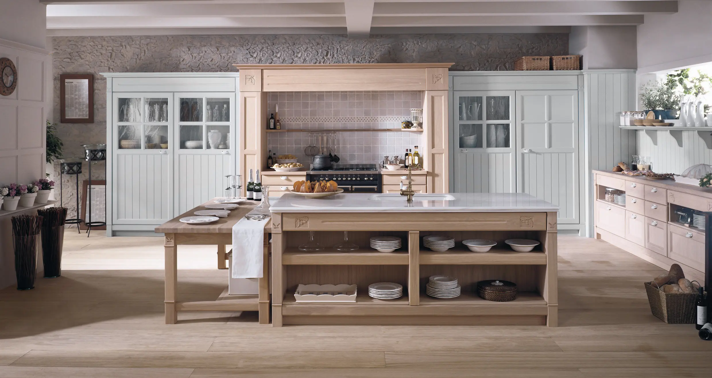 DOCA - Gregal Pearl Gray rustic fitted kitchen in oak
