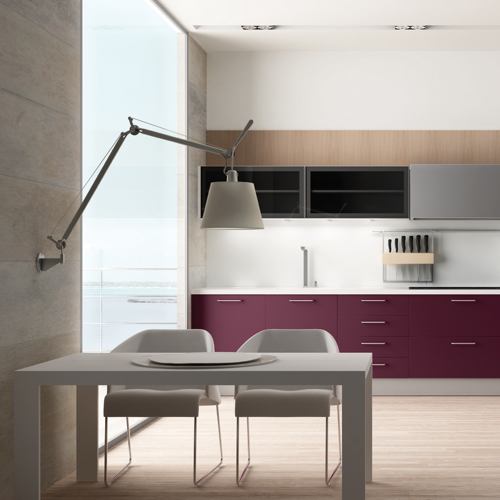 Display product 2000 Inox morado blanco ideco gris from manufacturer DOCA