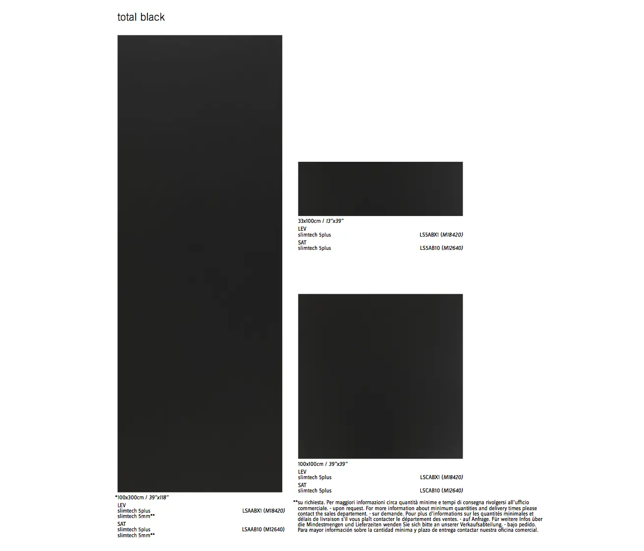 Lea Ceramiche - Slimtech 5Plus Absolute | Total Black