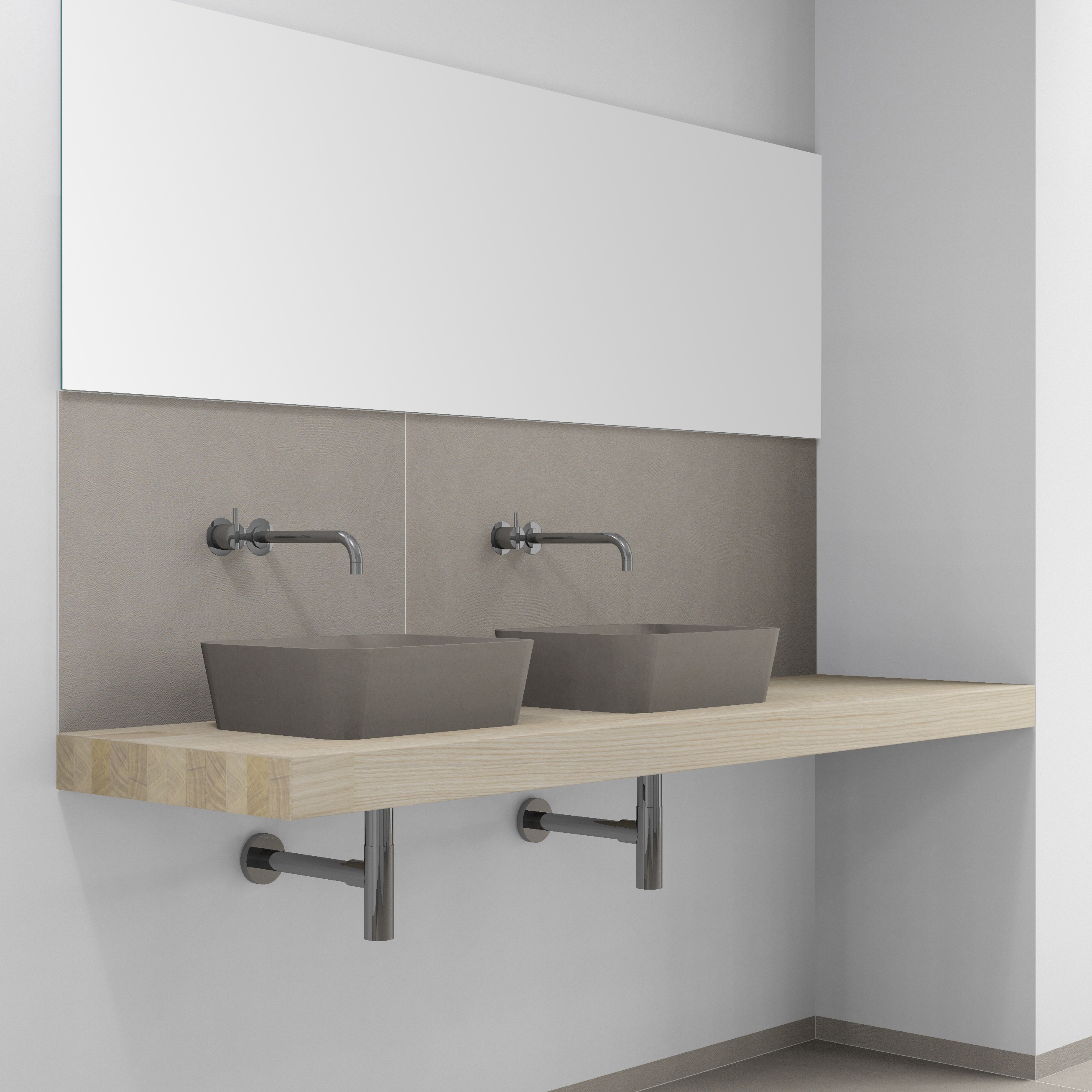 Afficher le produit Console basin | Design Nr. 1000 – Eiche weiß geölt du fabricant Absolut Bad