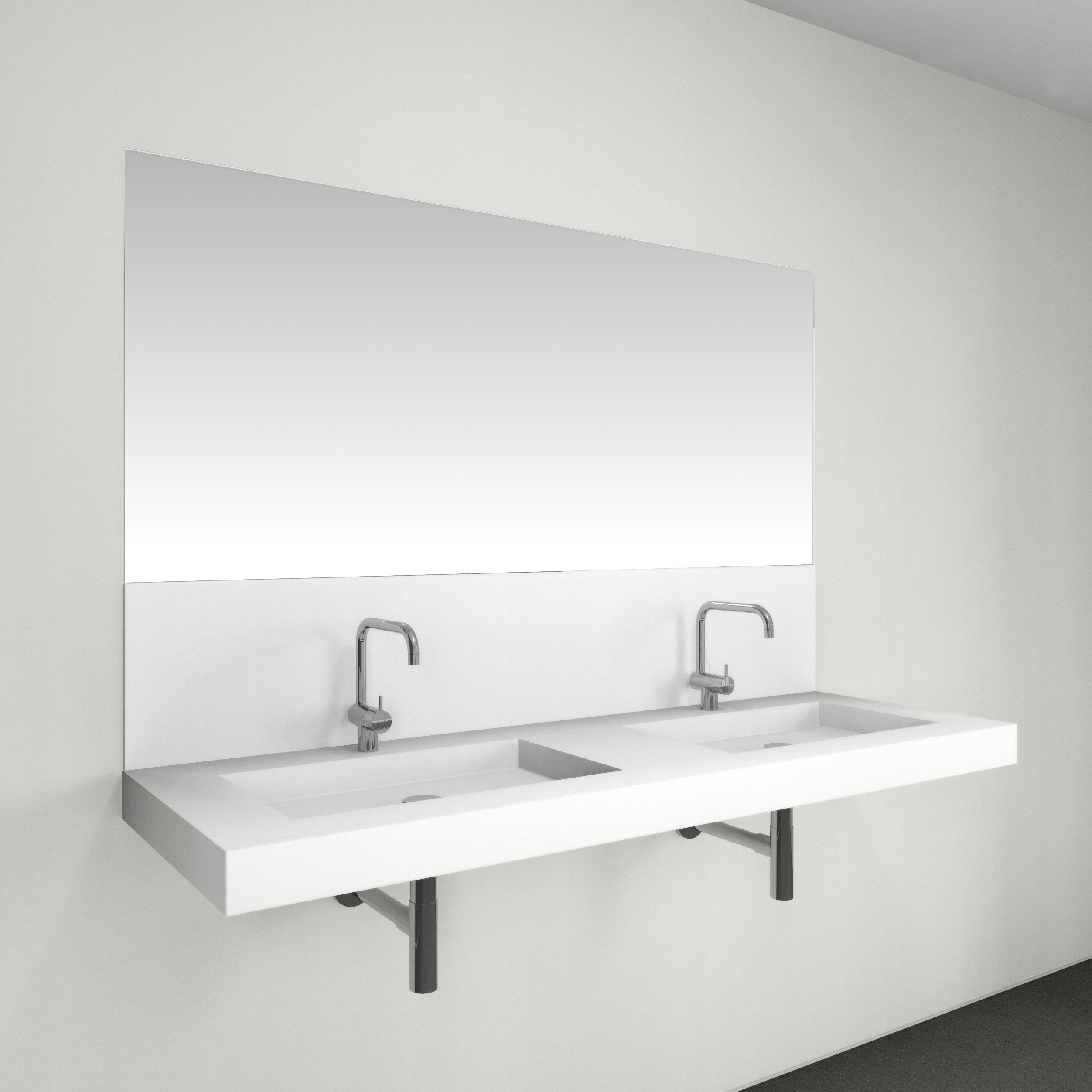 Console basin | Design Nr. 1017 – weiß seidenmatt