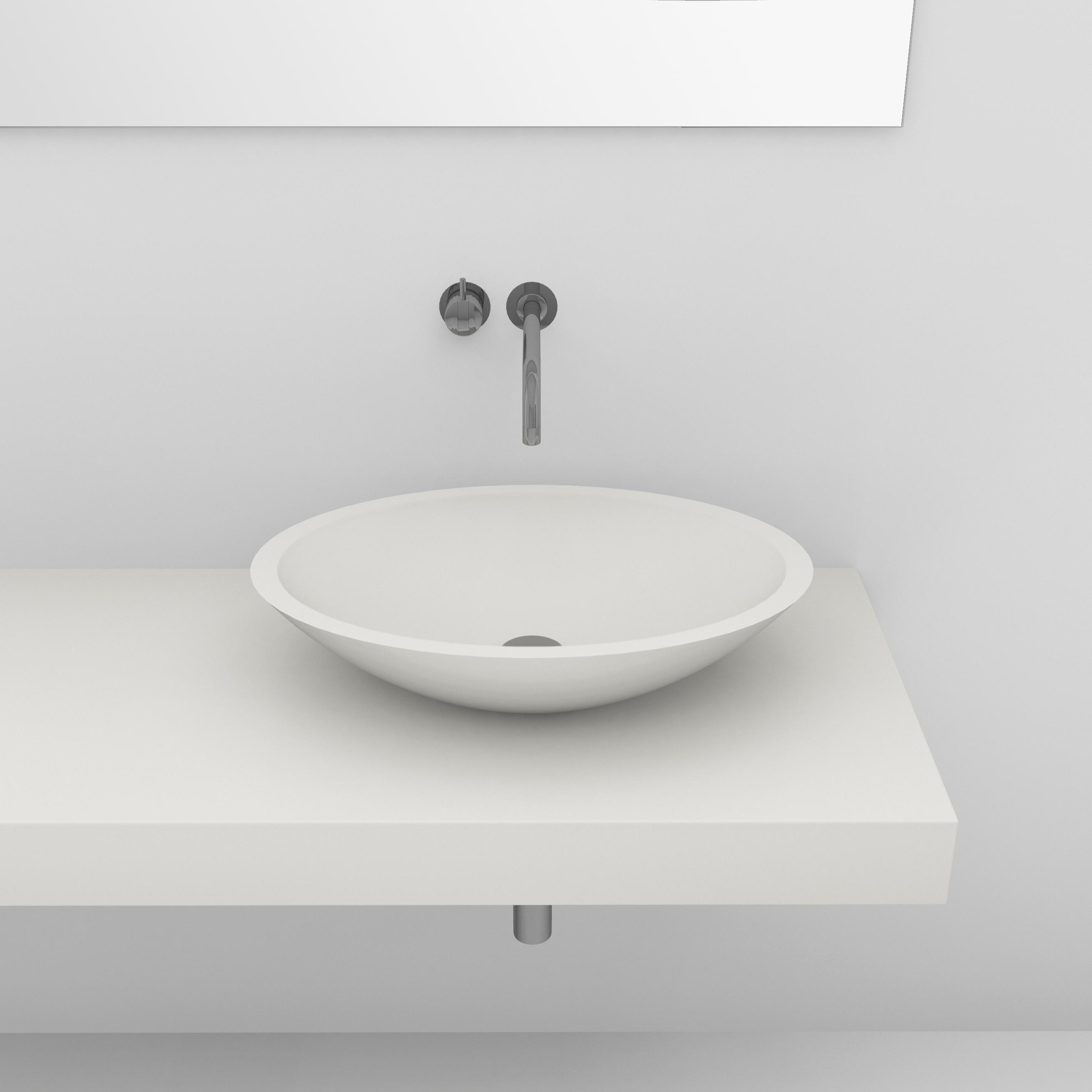 Console basin | Design Nr. 1031 – weiß seidenmatt