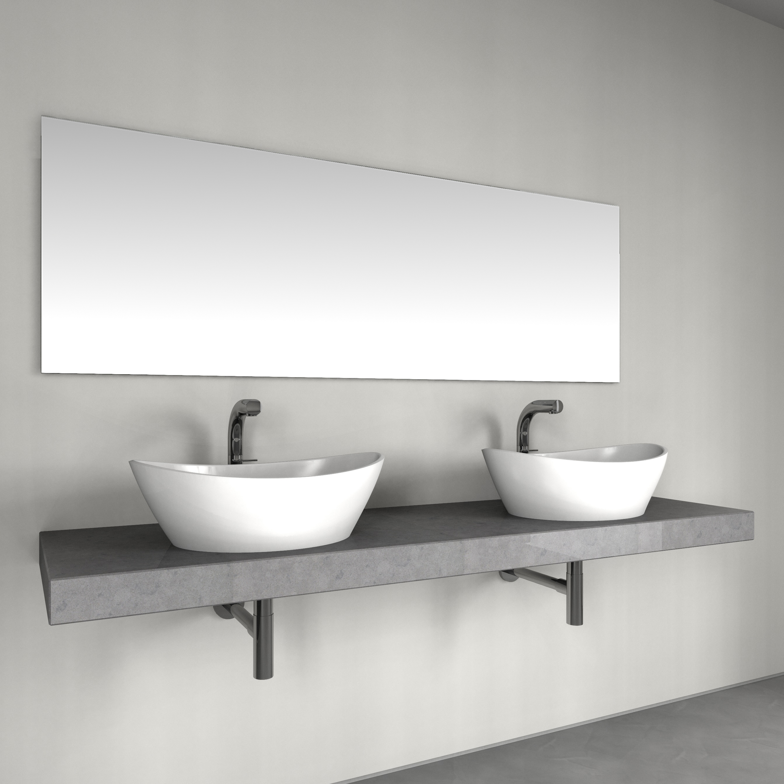 Mostra il prodotto Console basin | Design Nr. 1006 – Steingrau poliert del produttore Absolut Bad