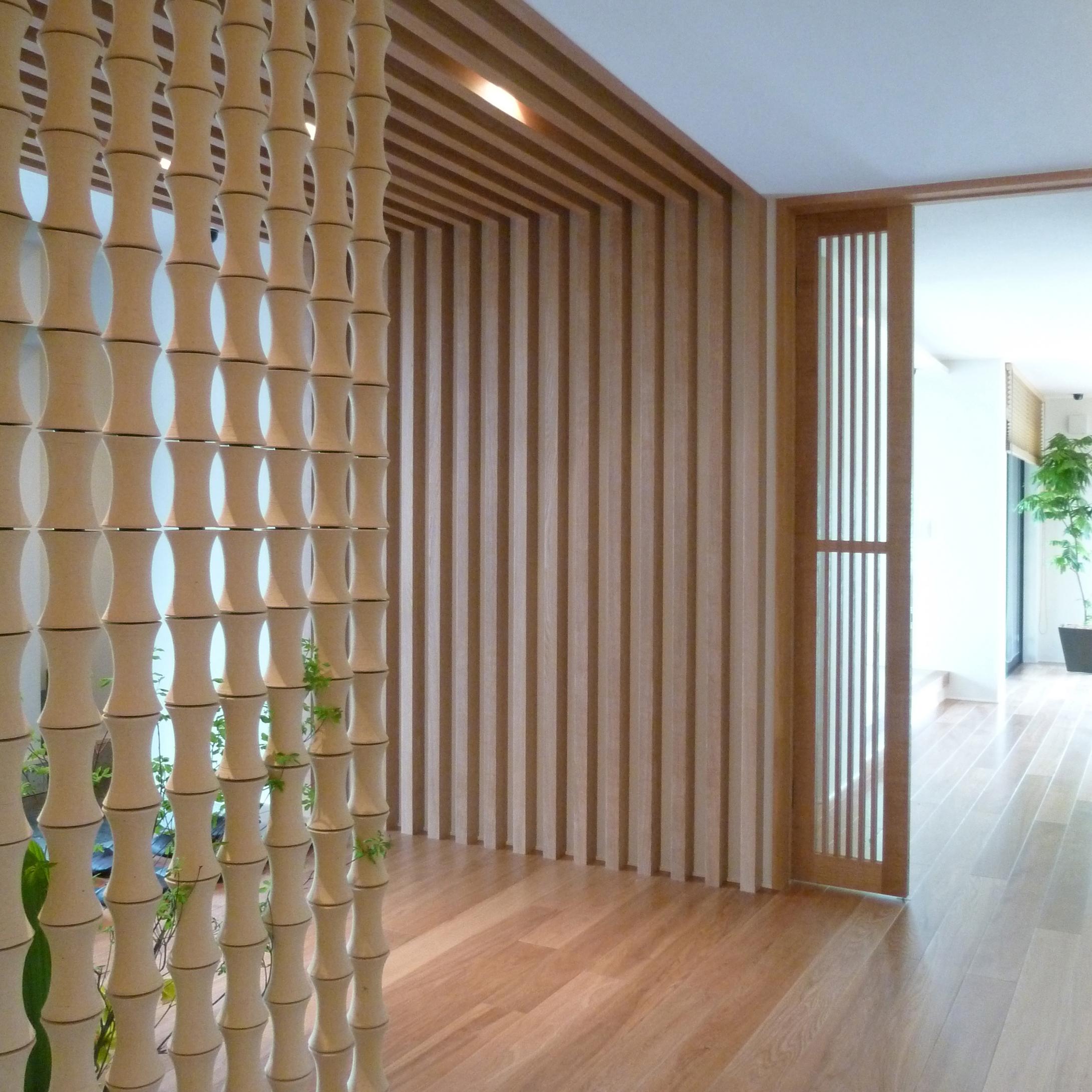 Bamboo screen in-situ