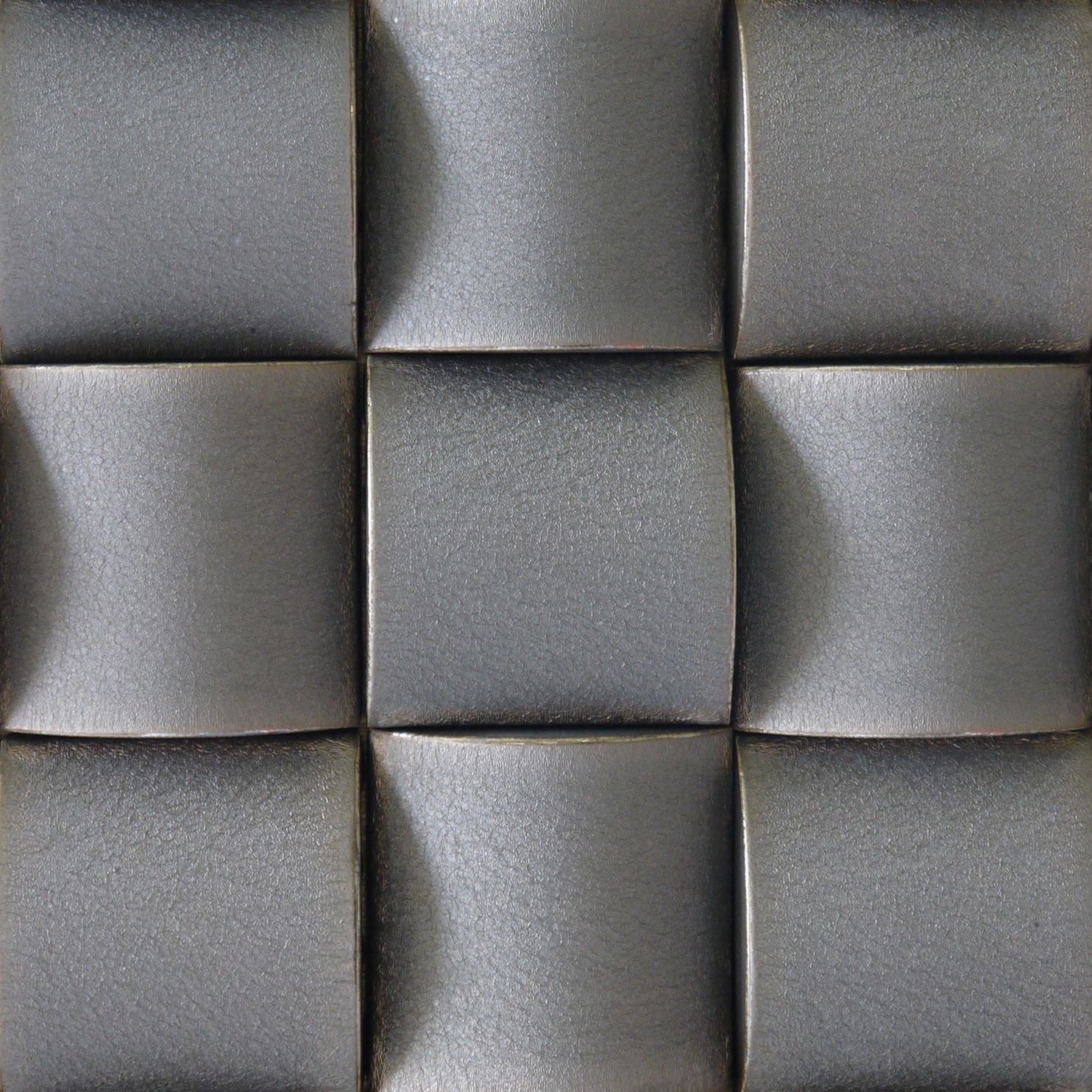 Mostrar el producto Ichimatsu MA-A 3D ceramic tile, metallic silver del fabricante Kenzan