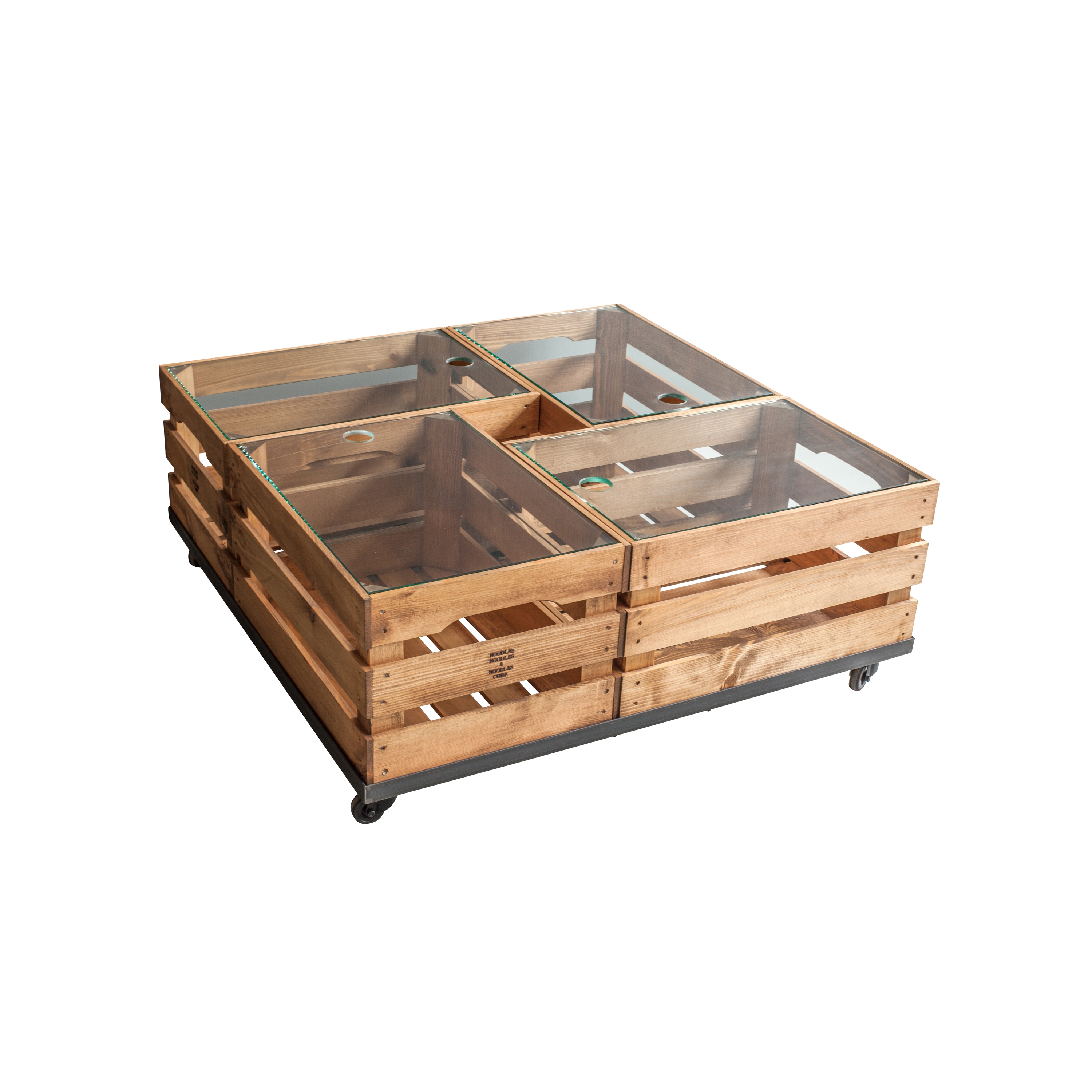 Produkt HOLZKISTEN GLAS ROLLTISCH des Herstellers Noodles Noodles & Noodles CORP. anzeigen
