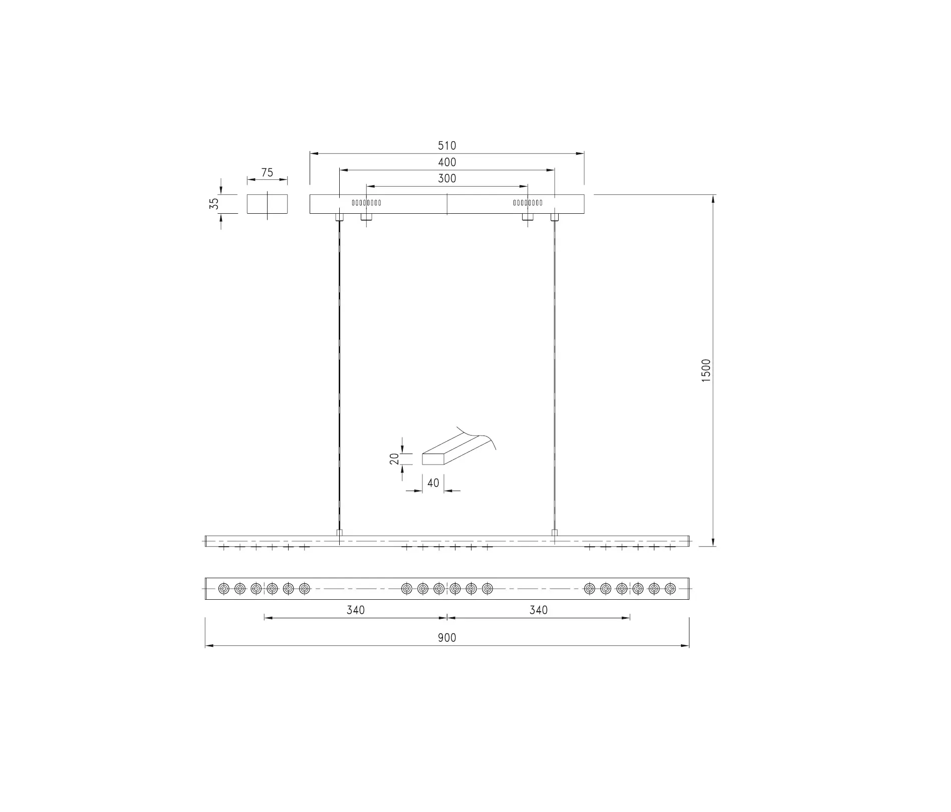 UNEX - Pendulum light 18W