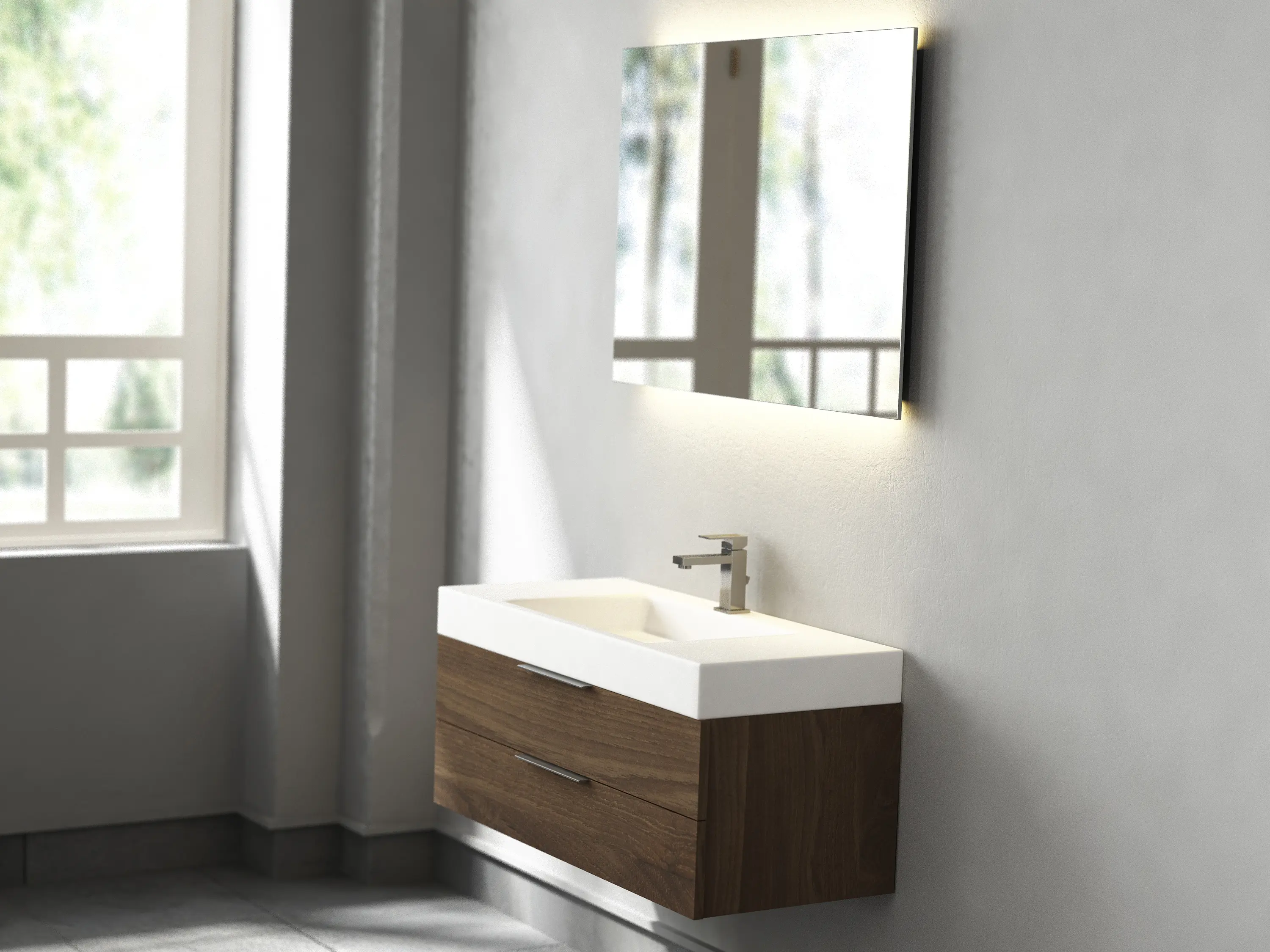 Idi Studio - Dado hanging cabinet 2 drawers washbasin