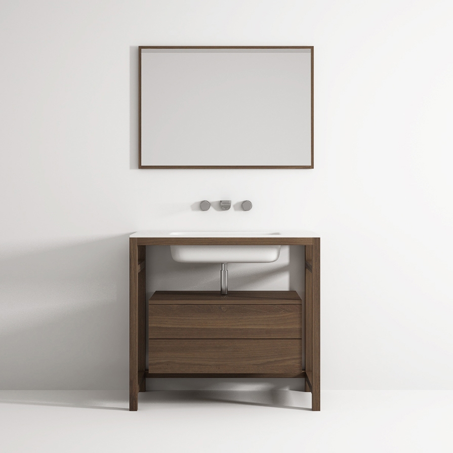 Display product Âme cabinet 2 drawers integrated washbasin from manufacturer Idi Studio