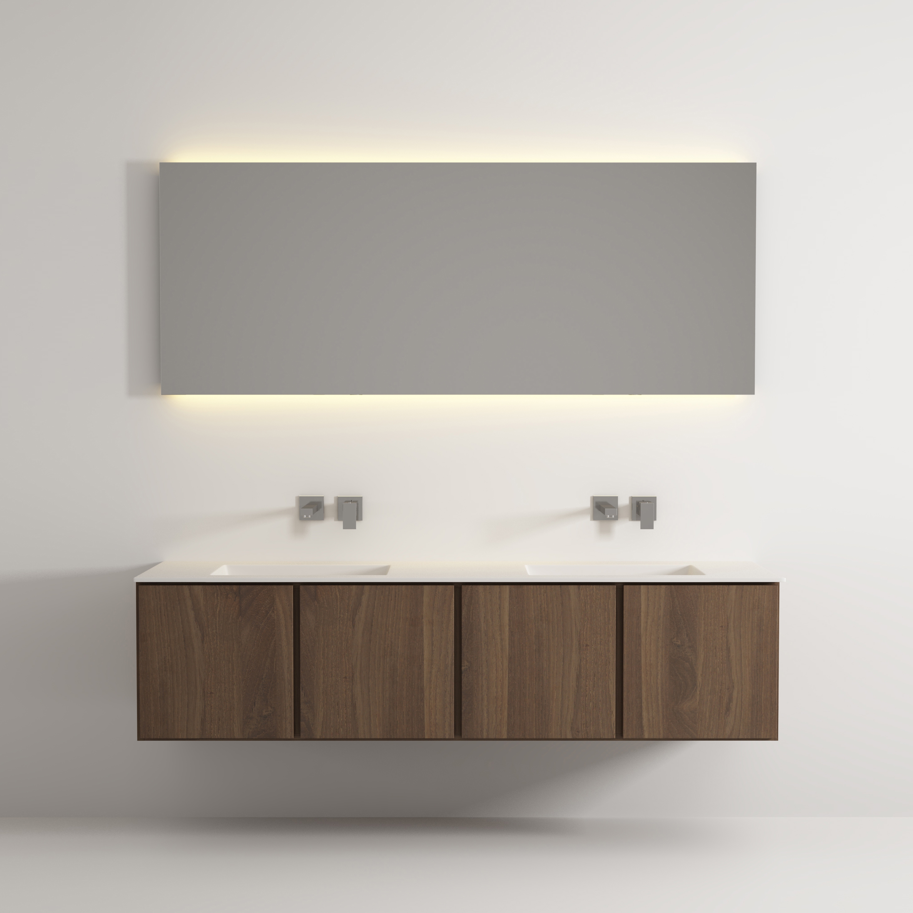 Display product Move hanging cabinet 4 doors integrated double washbasin from manufacturer Idi Studio