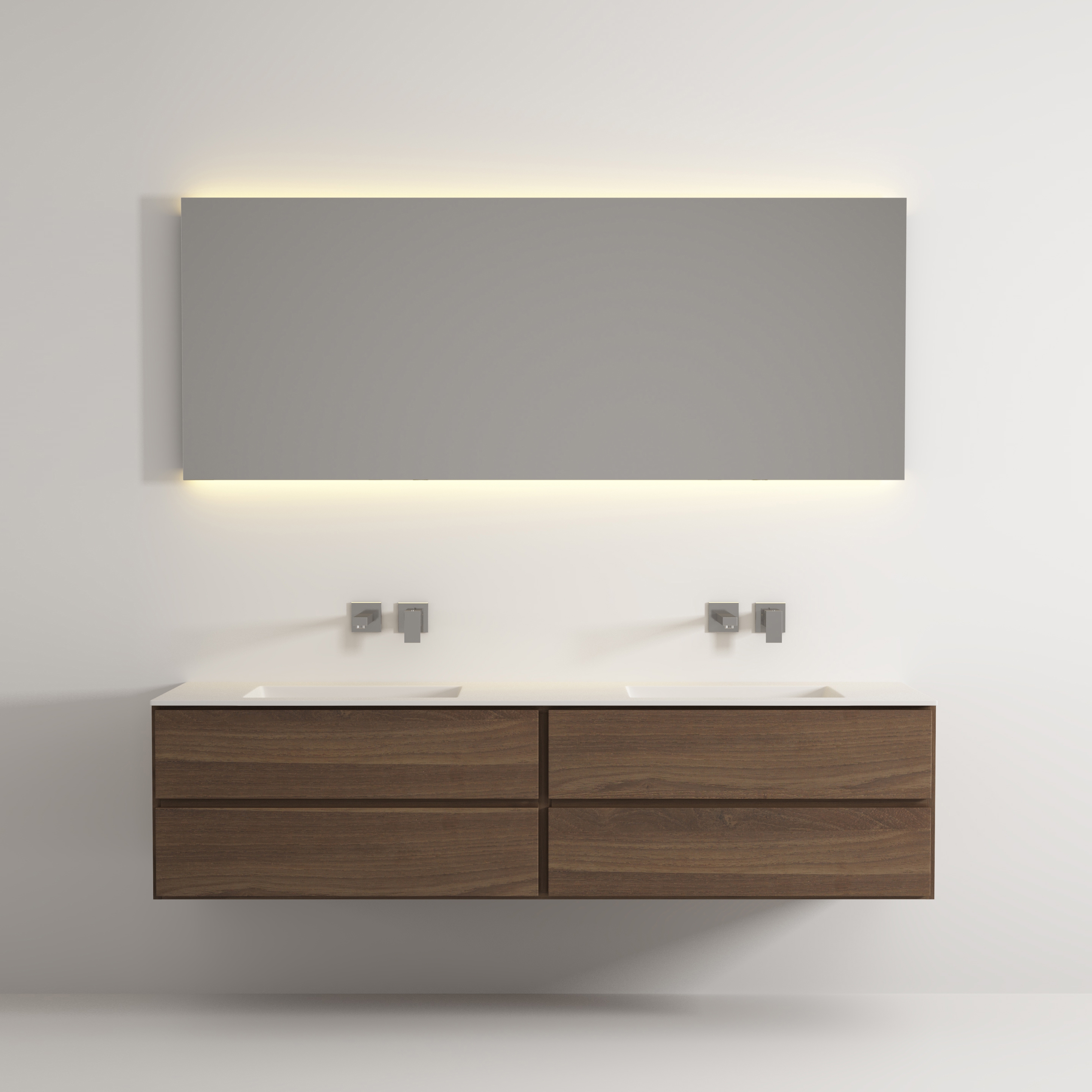 Mostra il prodotto Move hanging cabinet 4 drawers integrated double washbasin del produttore Idi Studio