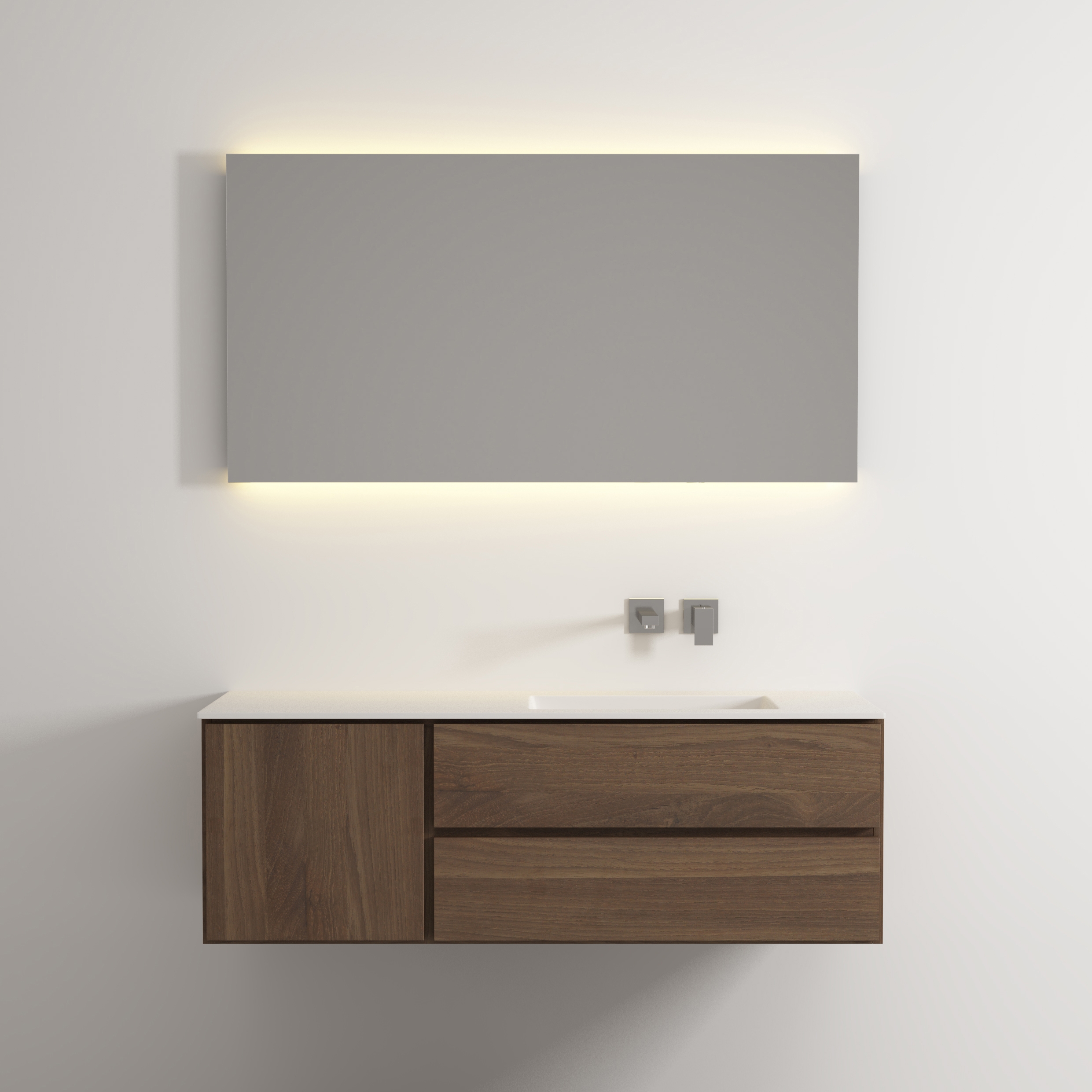 Mostra il prodotto Move hanging cabinet 2 drawers 1 left door single integrated washbasin del produttore Idi Studio