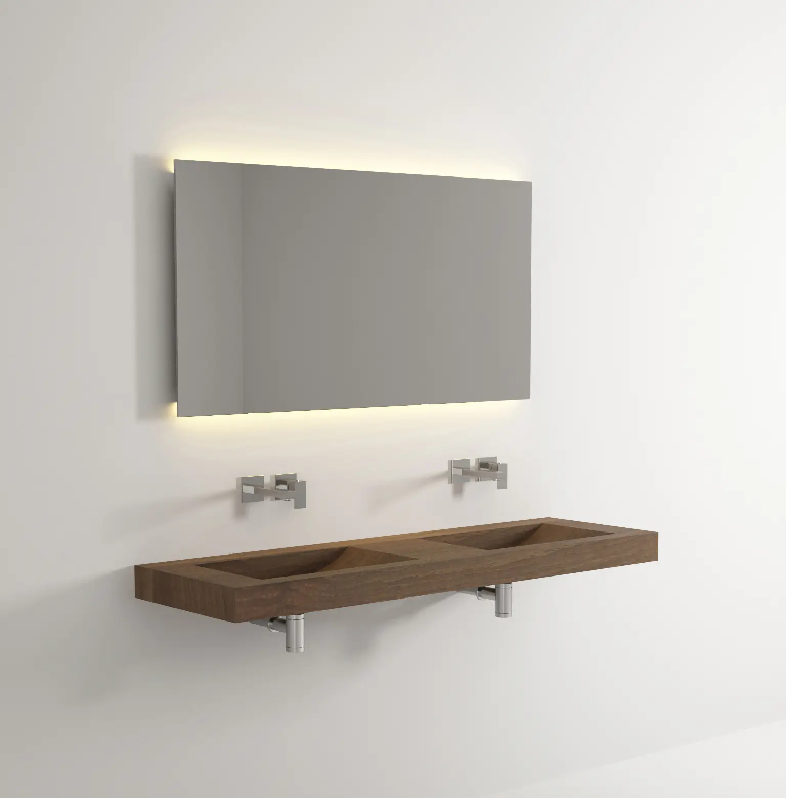 Idi Studio - Solid double wooden basin