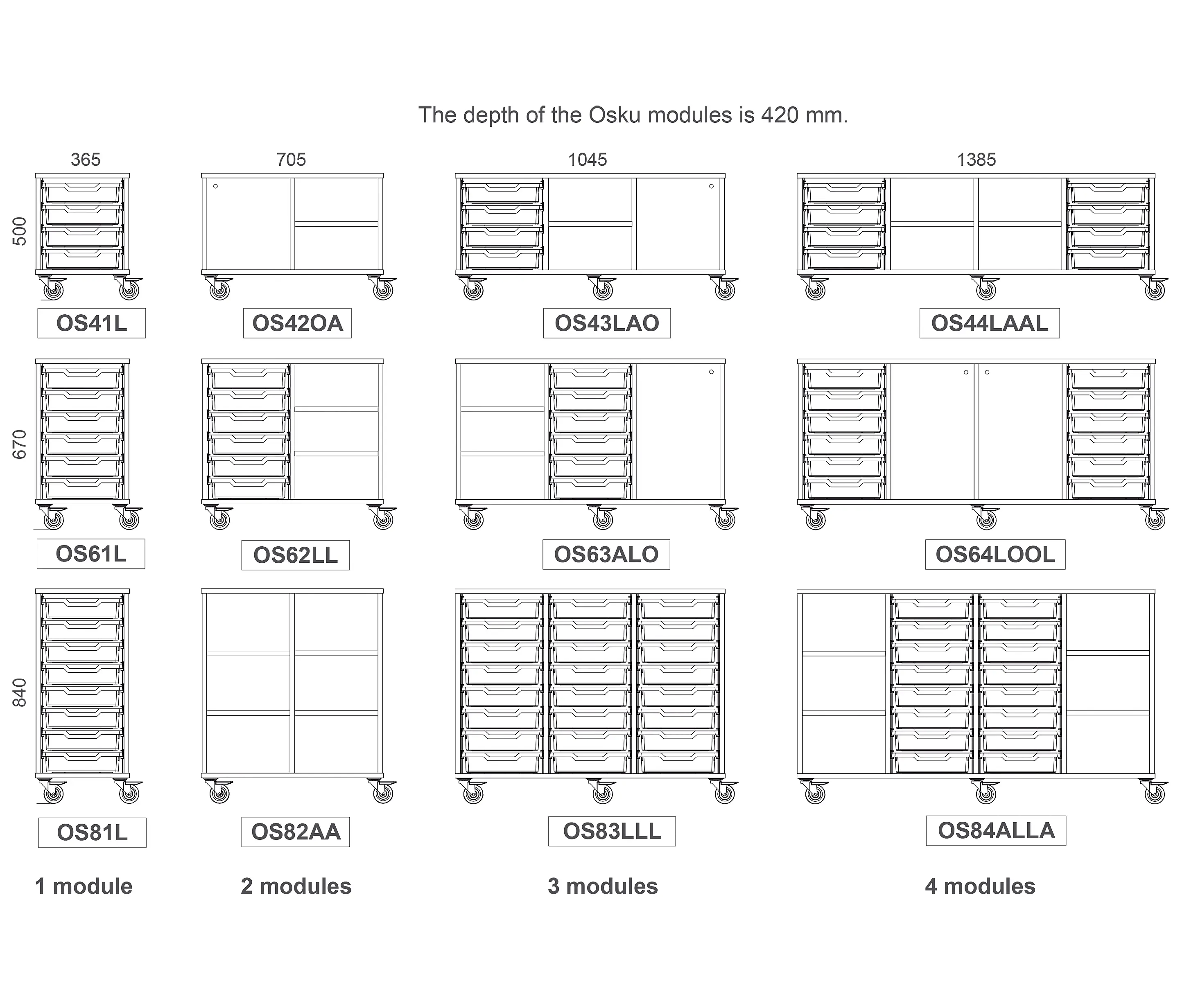Woodi - Osku modular cabinet OS81L