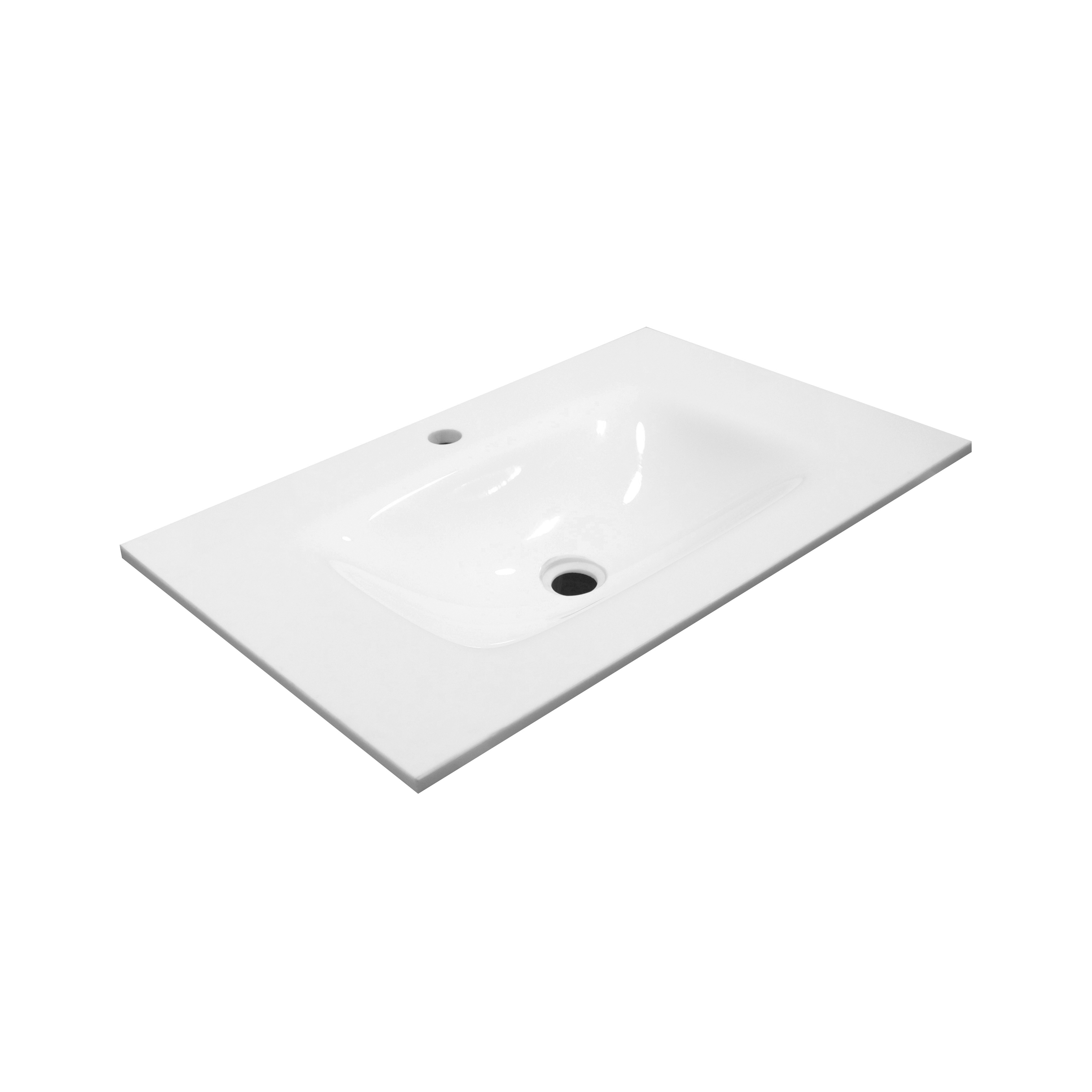 Bowl shaped inset basin worktop