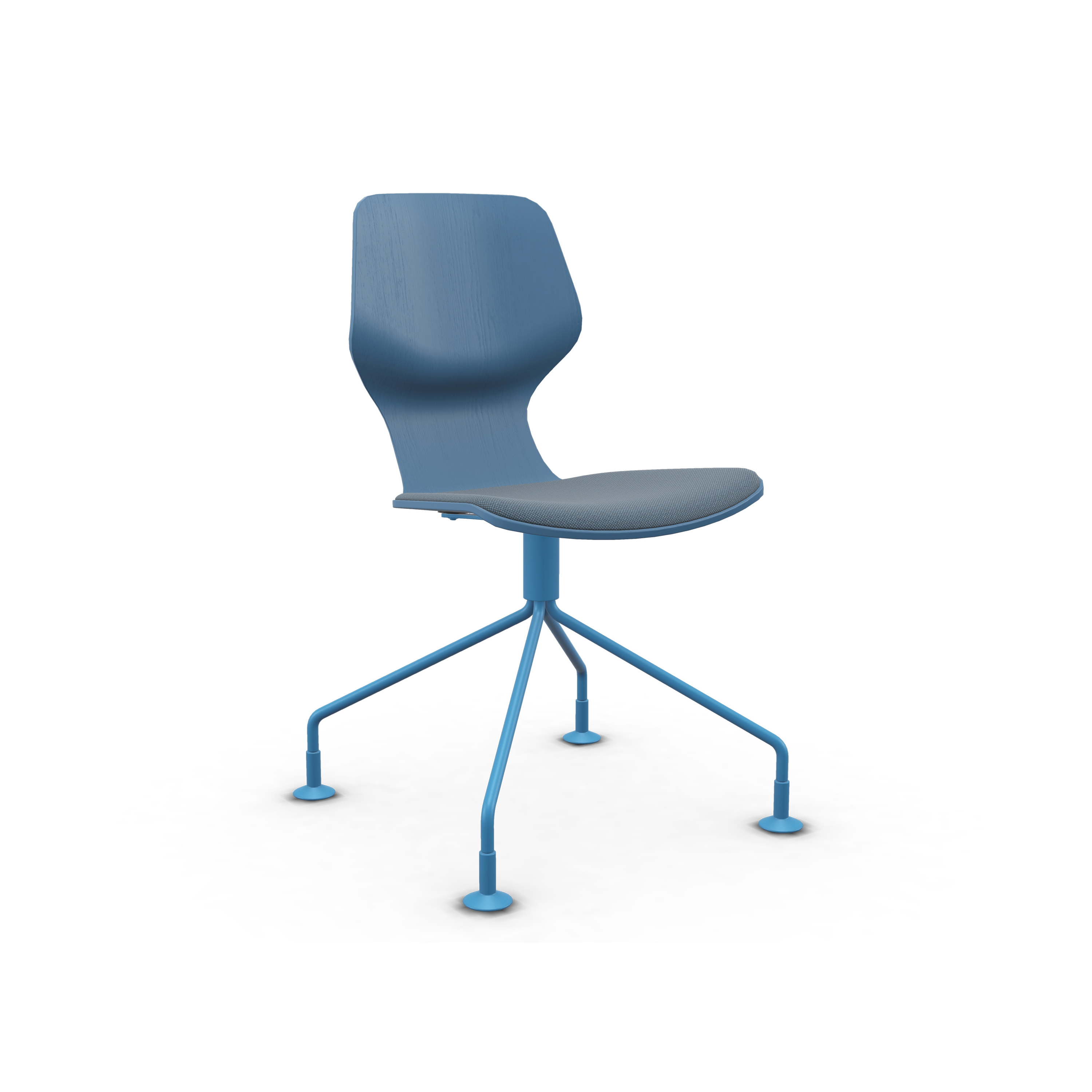 Display product Oblikant Chair With Fixed Swivel Base, 4 Legs With Cushion from manufacturer Prostoria