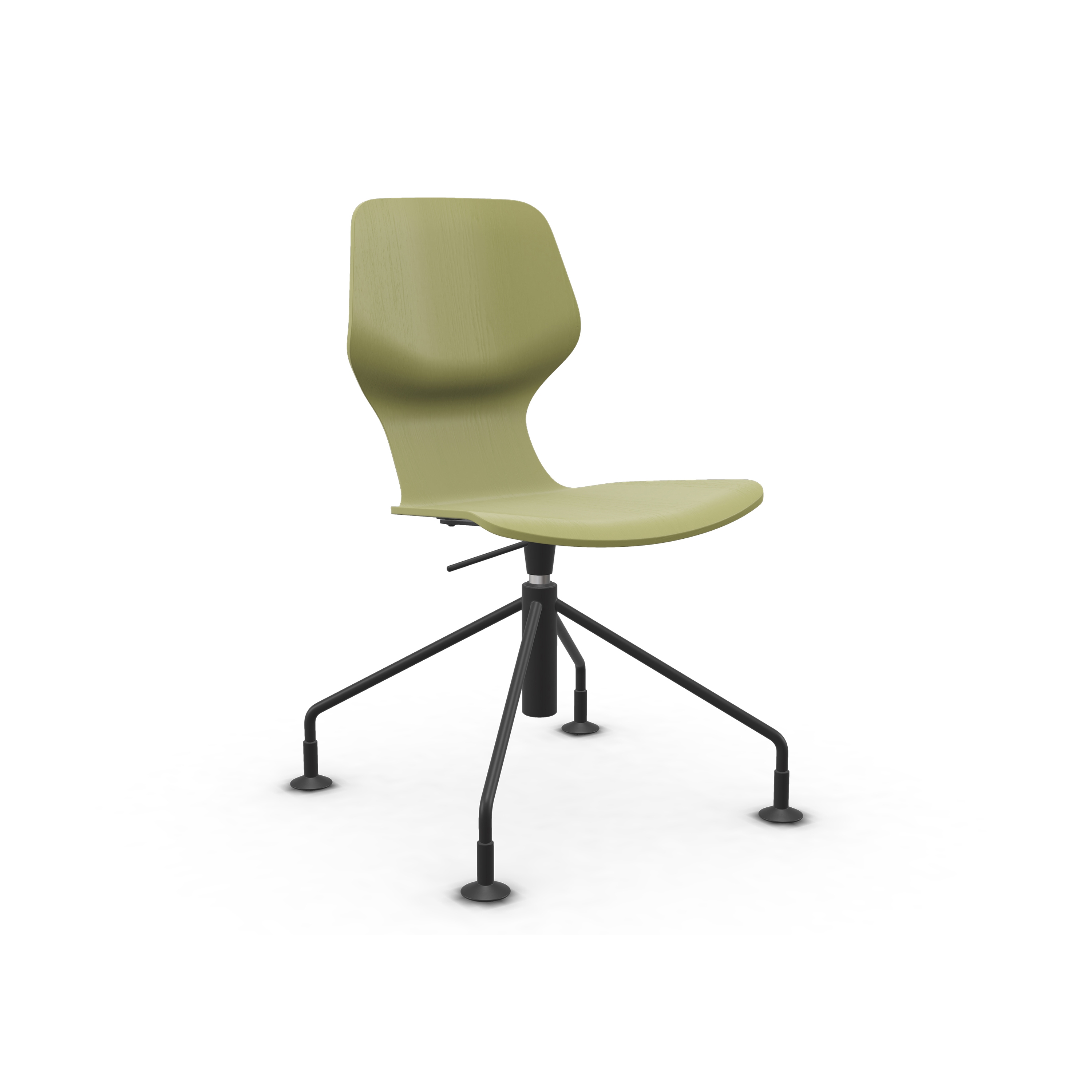 Display product Oblikant Low Adjustable Height Chair With Fixed Swivel Base, 4 Legs from manufacturer Prostoria