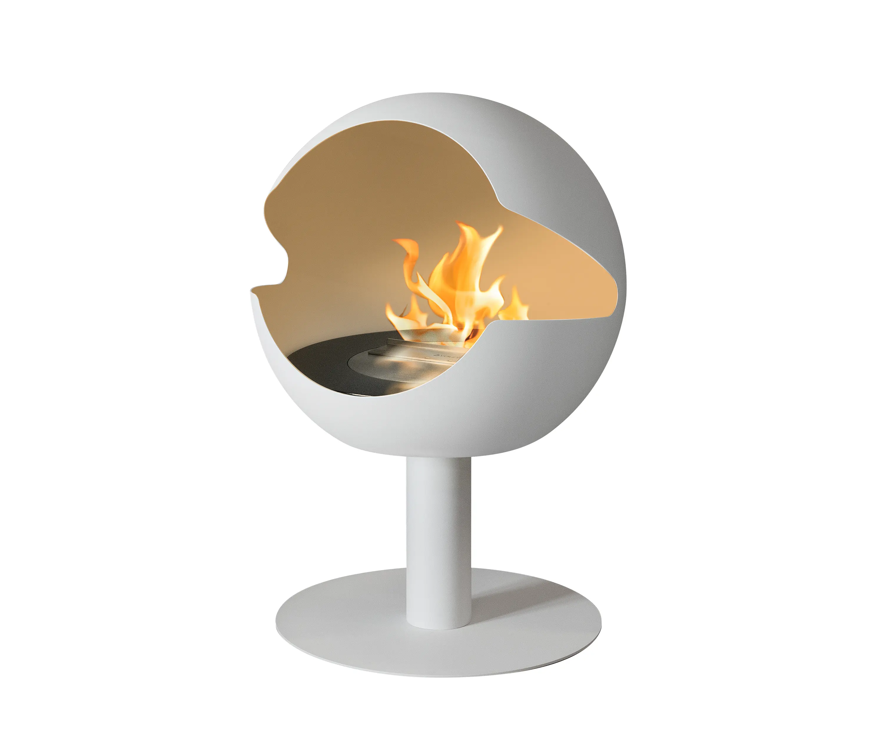 Vauni Fire - Globe stand stone white