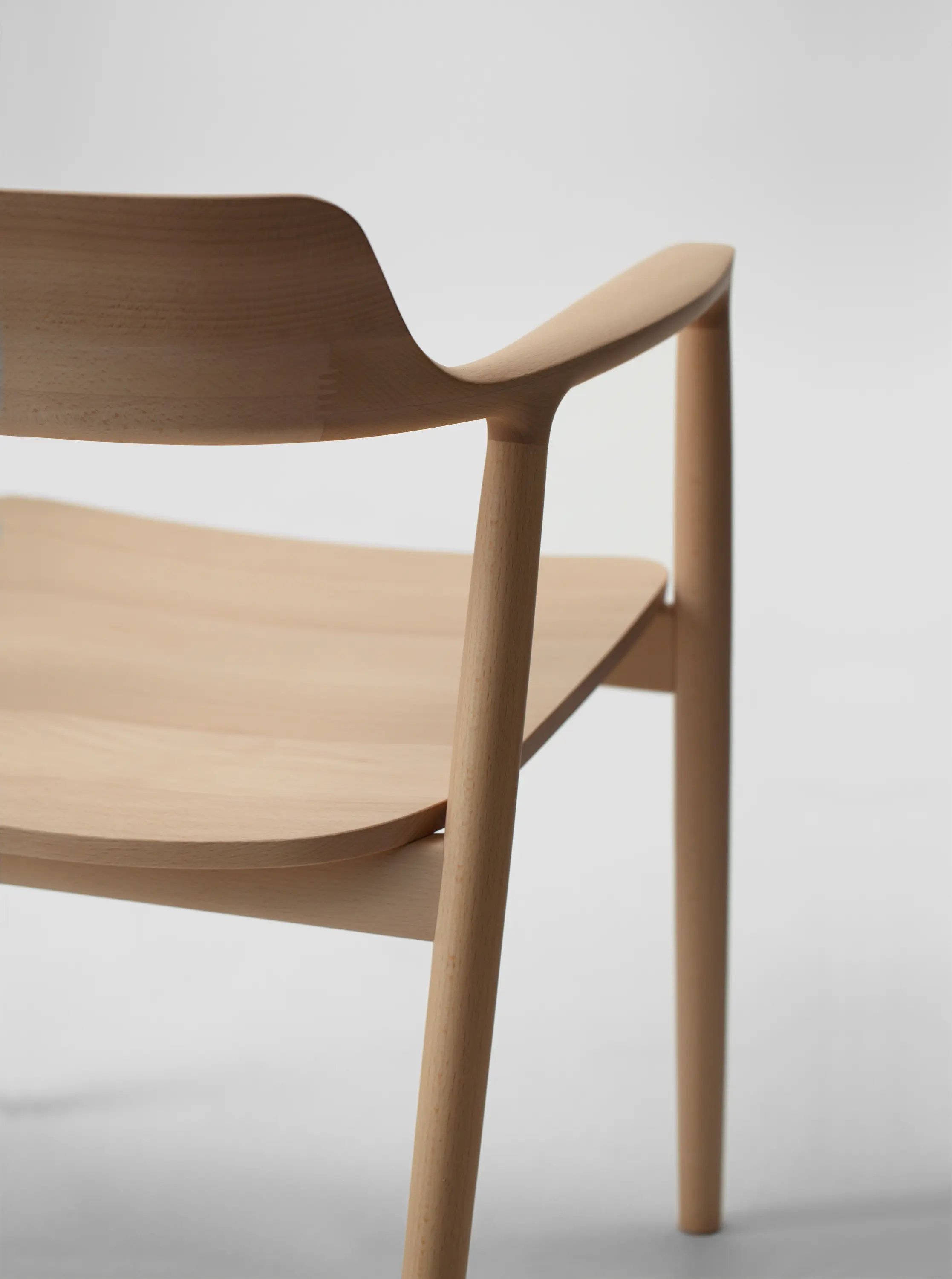 HIROSHIMA ARM CHAIR HIGH (WOODEN SEAT) - Chairs from MARUNI