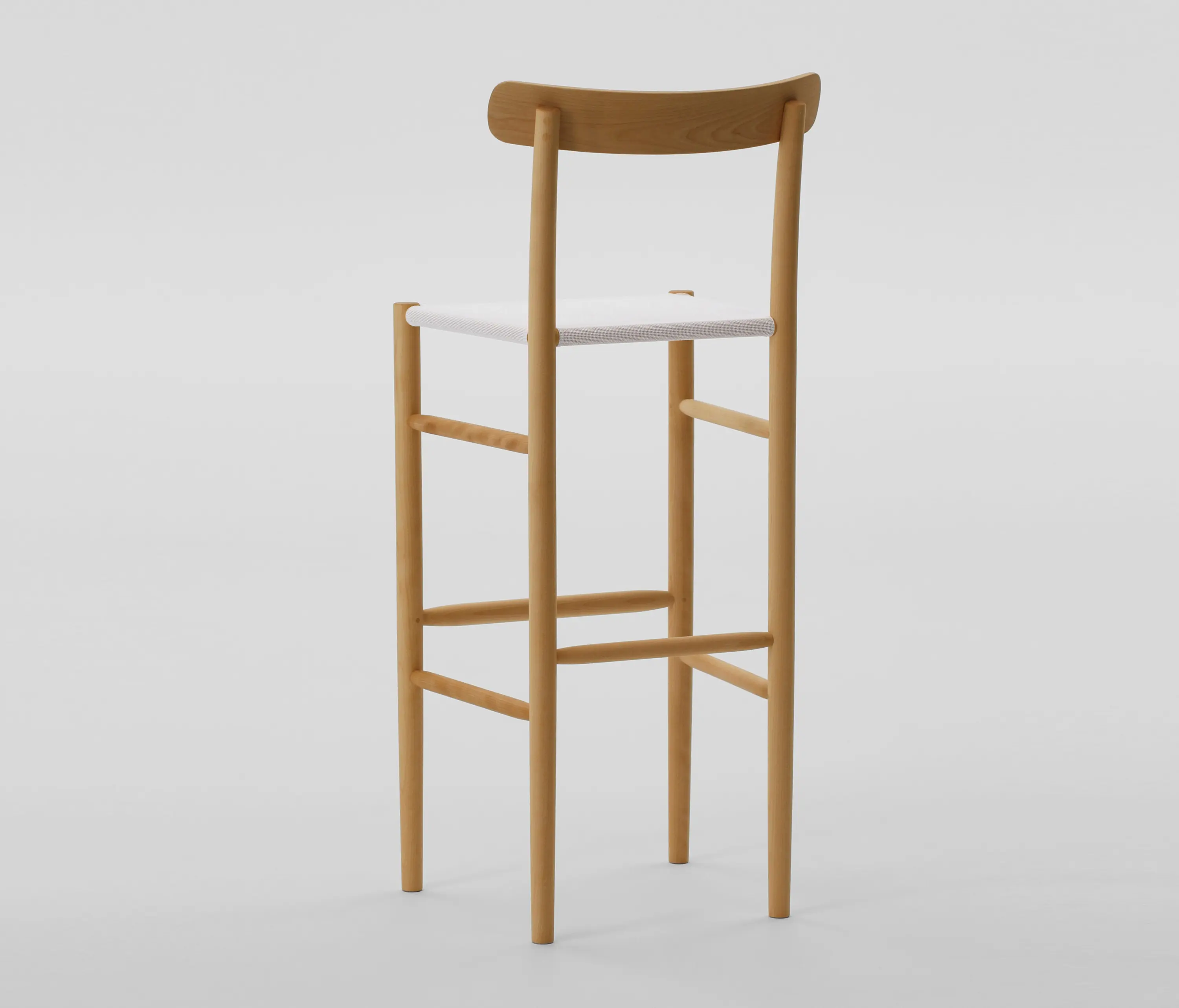 MARUNI - Lightwood Bar stool High (Mesh seat)