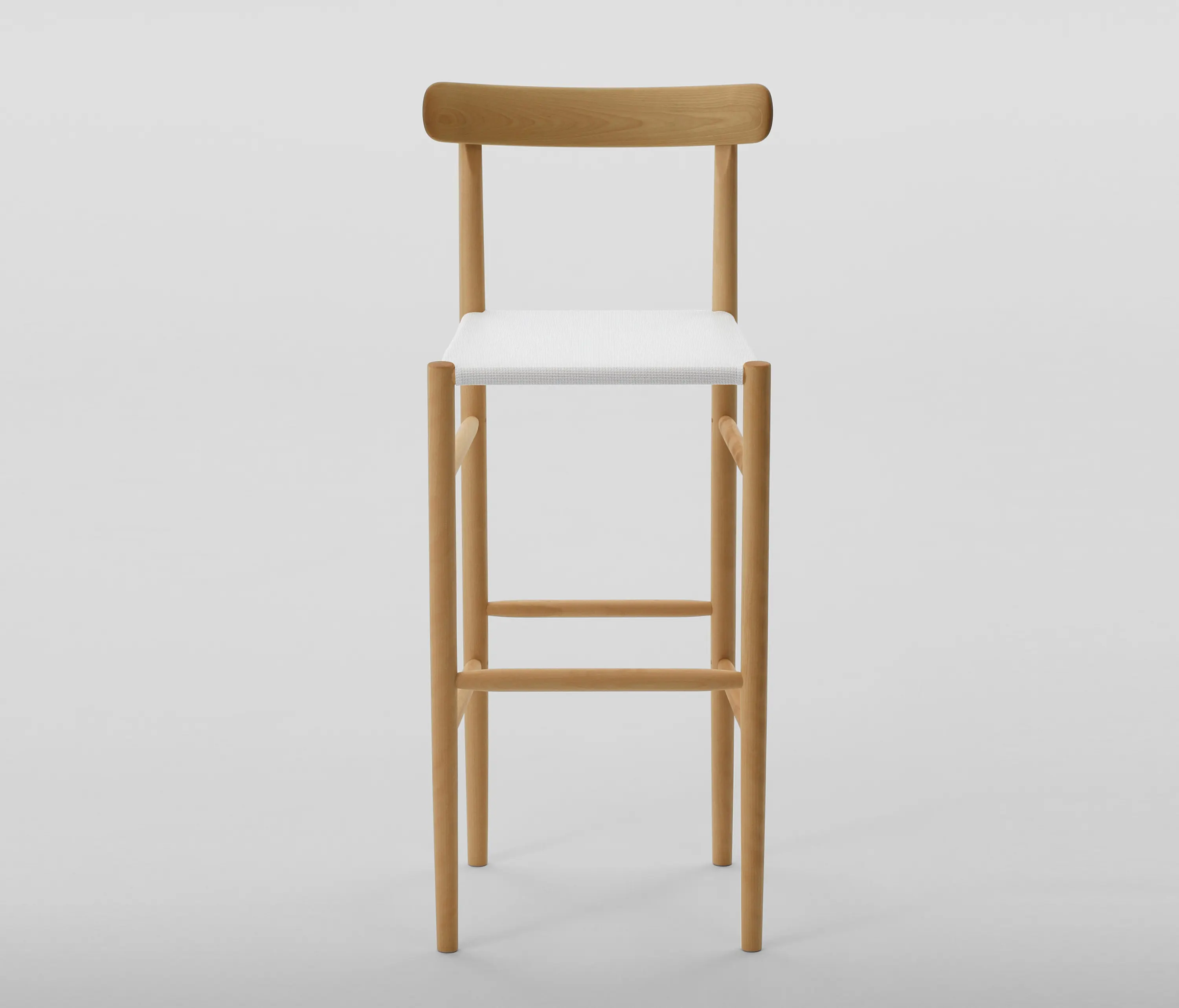 MARUNI - Lightwood Bar stool High (Mesh seat)