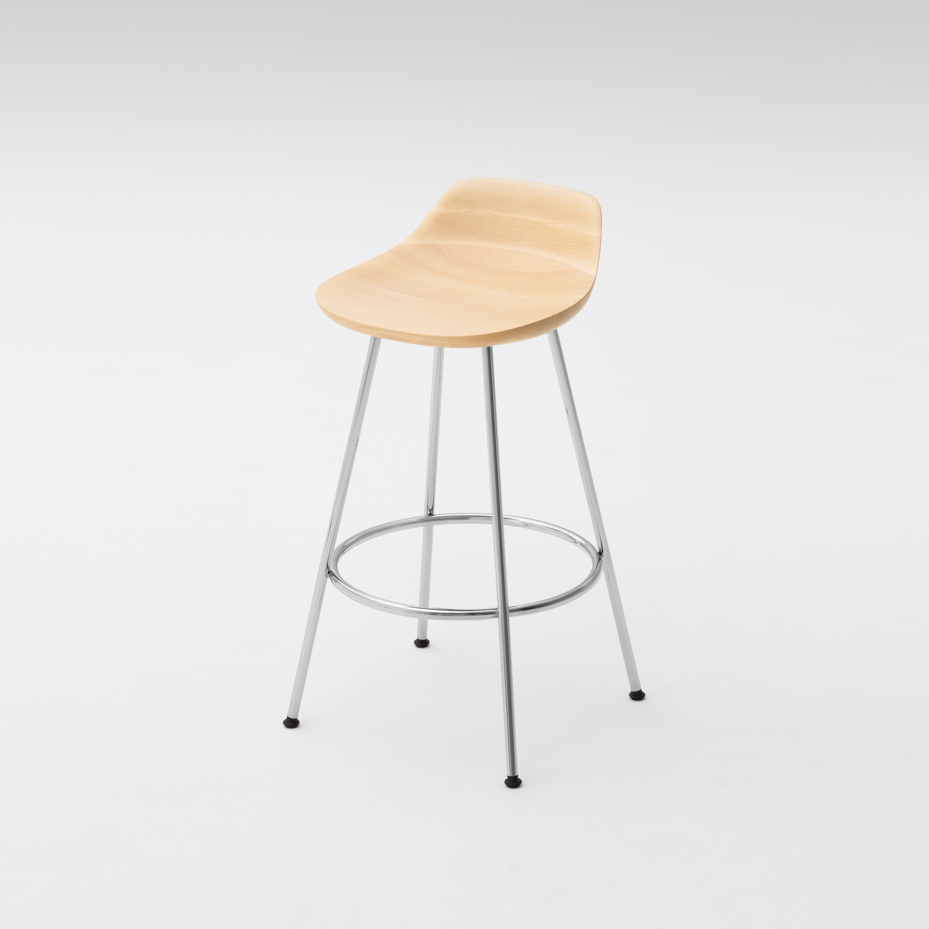 Display product Hiroshima Stool Mid (Wooden seat) from manufacturer MARUNI
