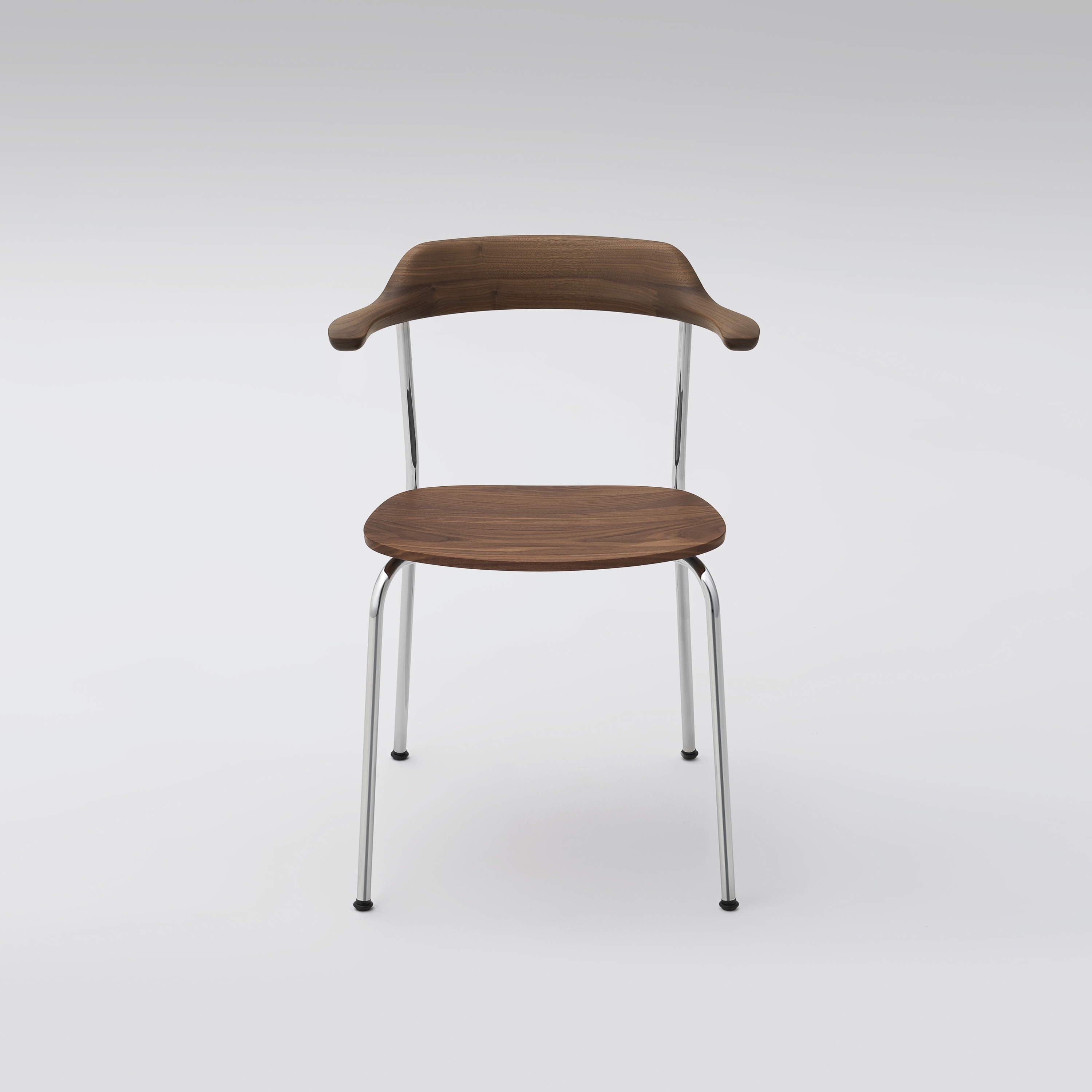 Display product Hiroshima Arm chair stackable (Wooden seat) from manufacturer MARUNI