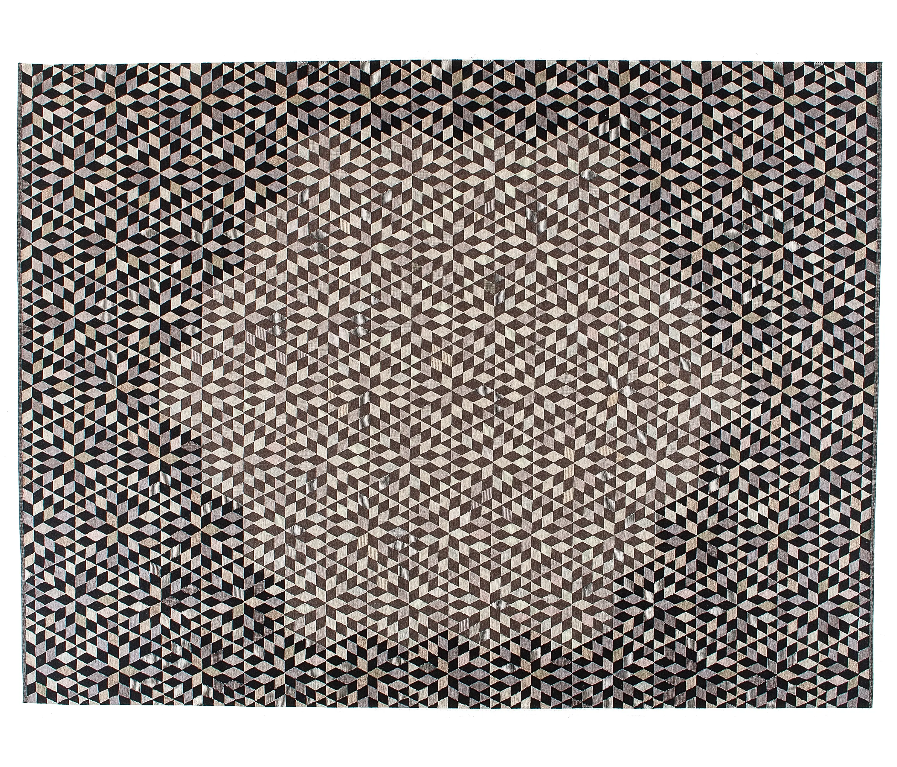 GOLRAN 1898 - Triangles Diamond medallion black cream