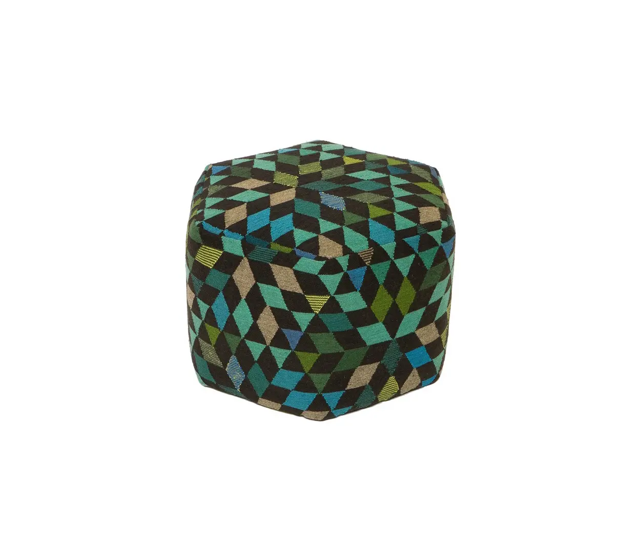 GOLRAN 1898 - Triangles Pouf Diamond apple green high