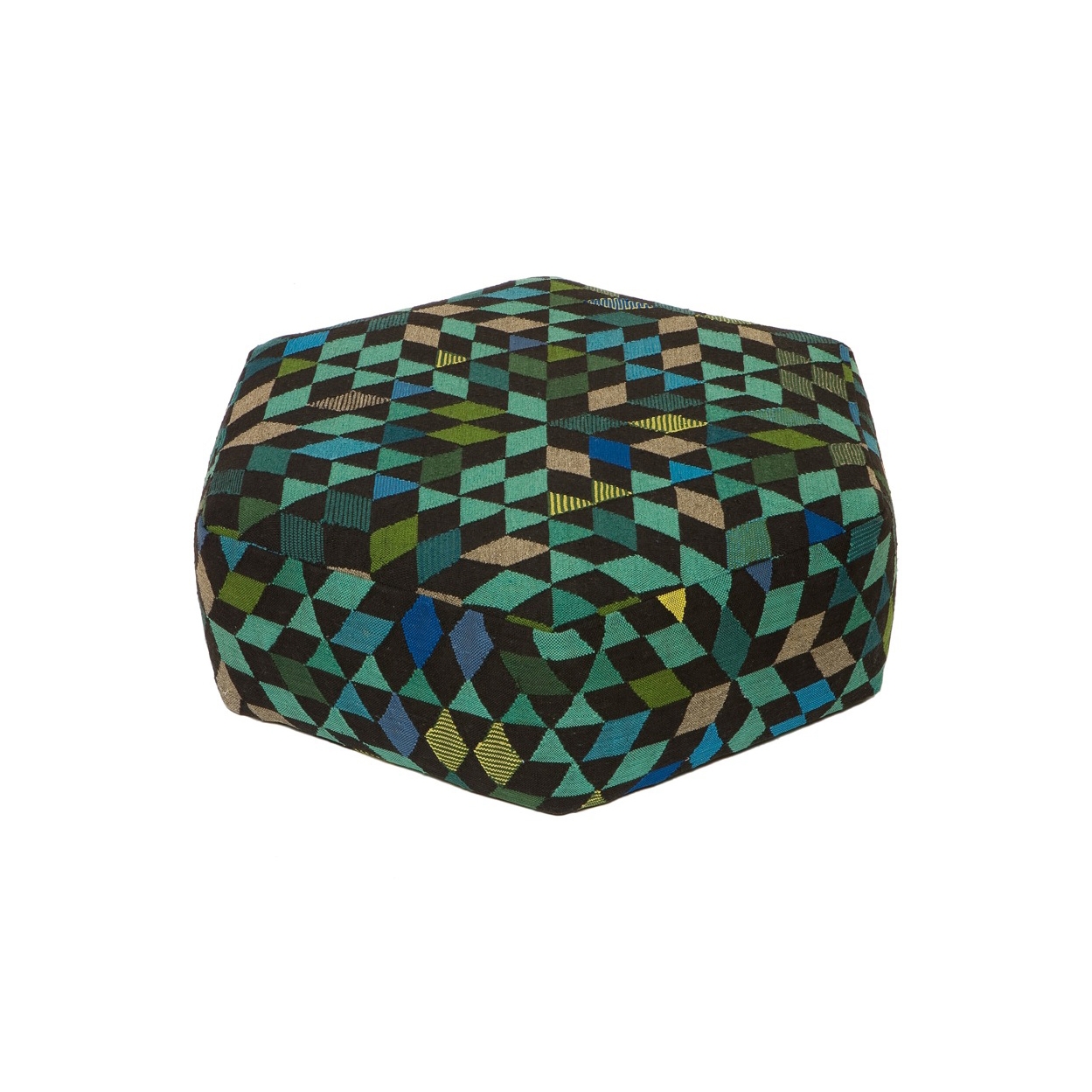 Display product Triangles Pouf Diamond apple green low from manufacturer GOLRAN 1898