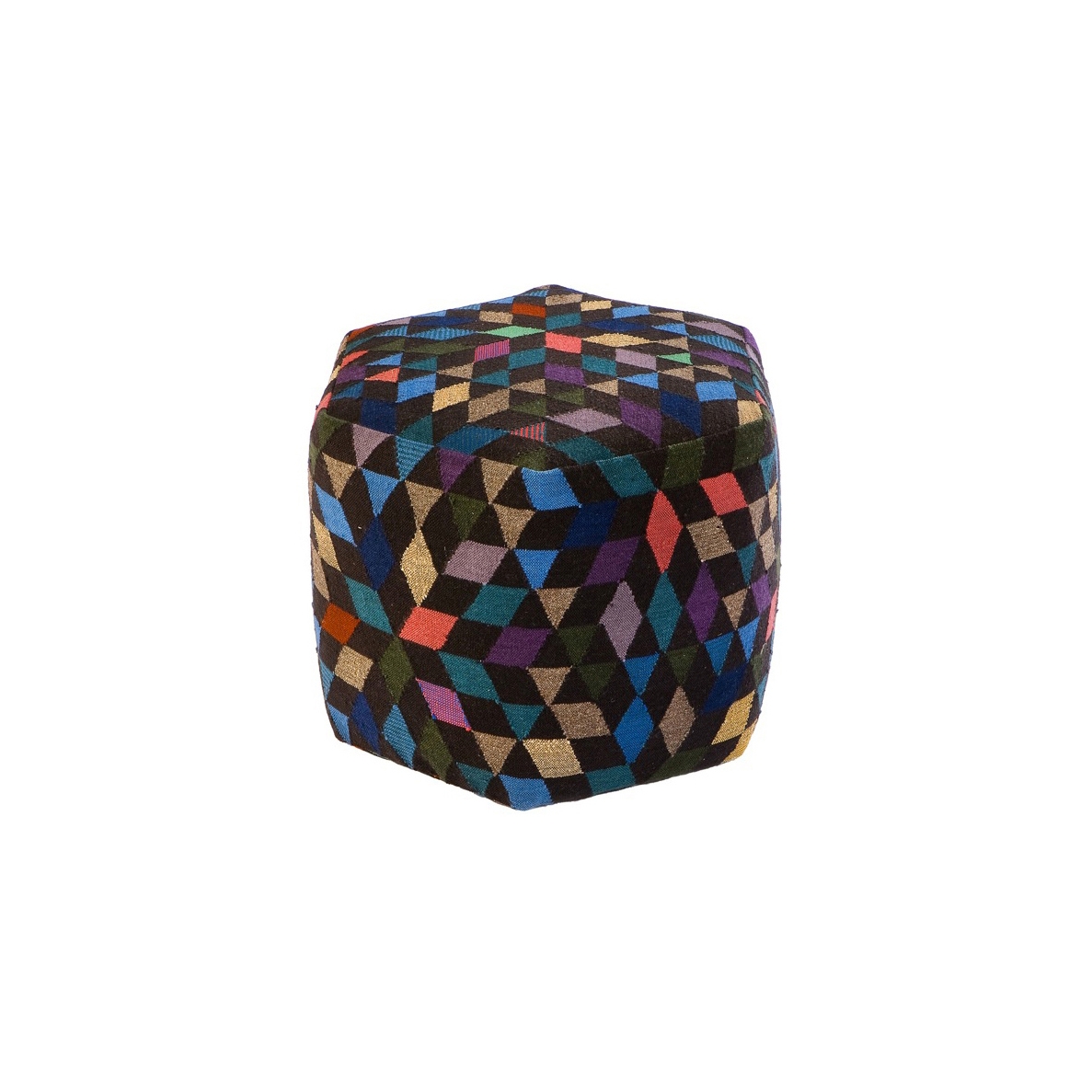 Triangles Pouf Diamond black high