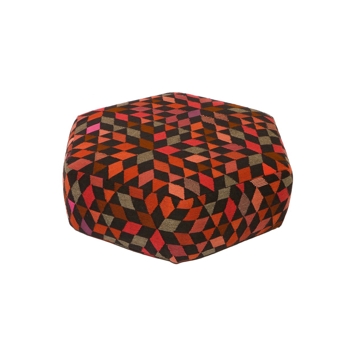 Triangles Pouf Diamond strawberry low