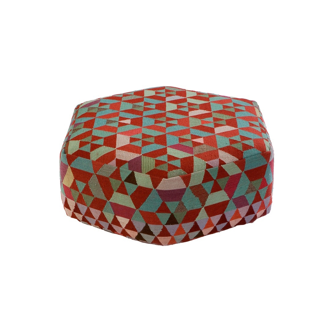 Triangles Pouf Trianglehex almond green low