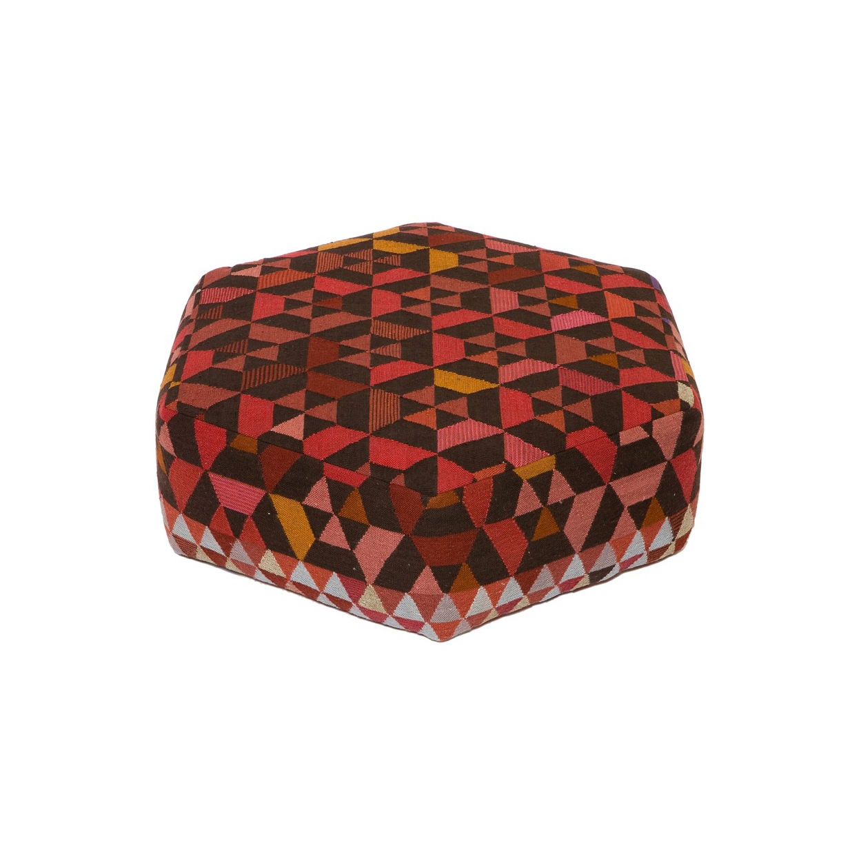 Triangles Pouf Trianglehex strawberry low
