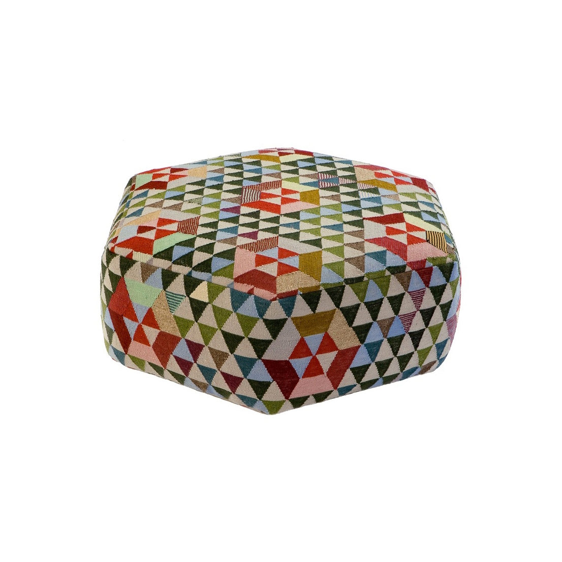 Triangles Pouf Trianglehex sweet green low