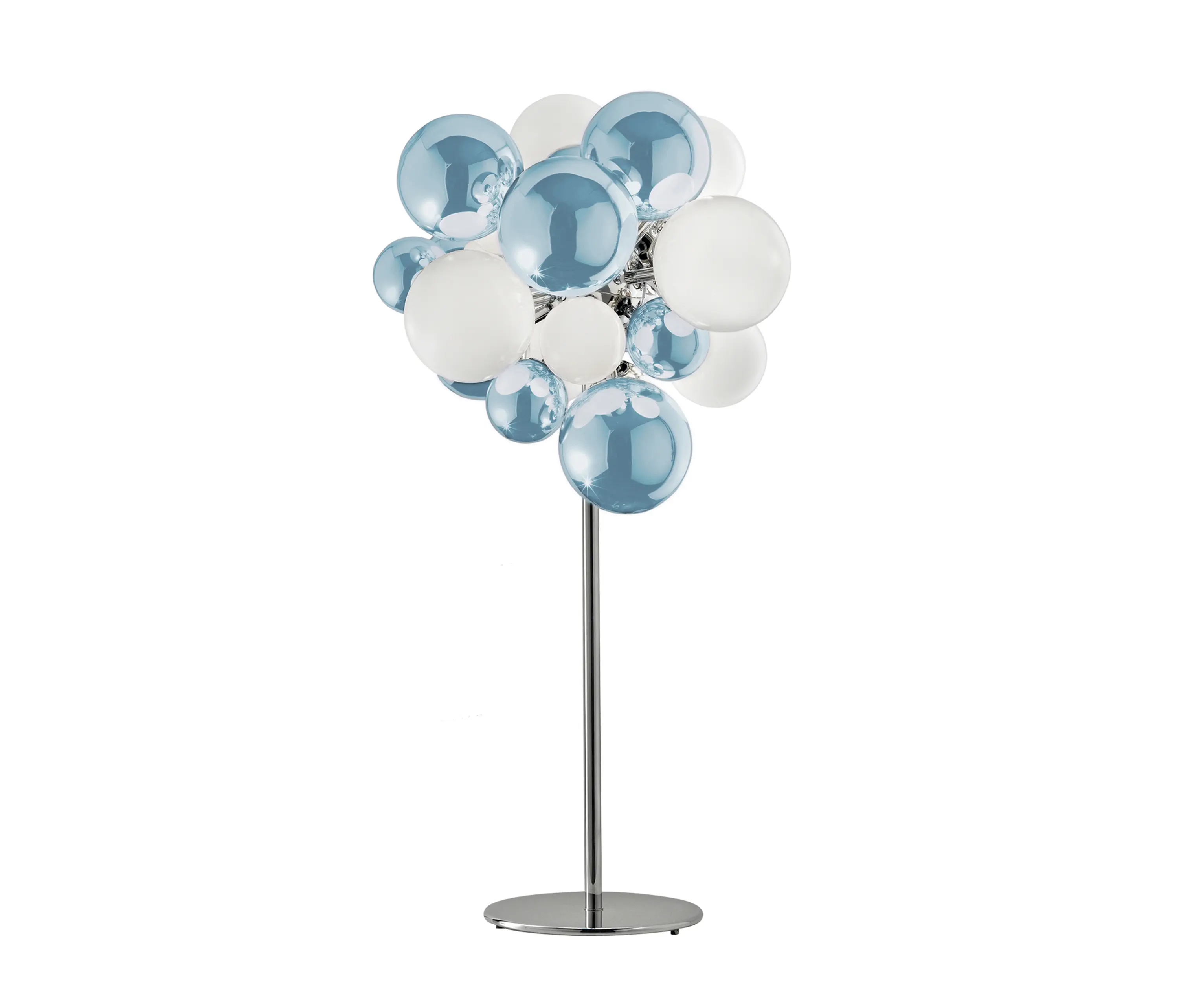 Babled - Digit Chandelier | Standing | mirrored skyblue