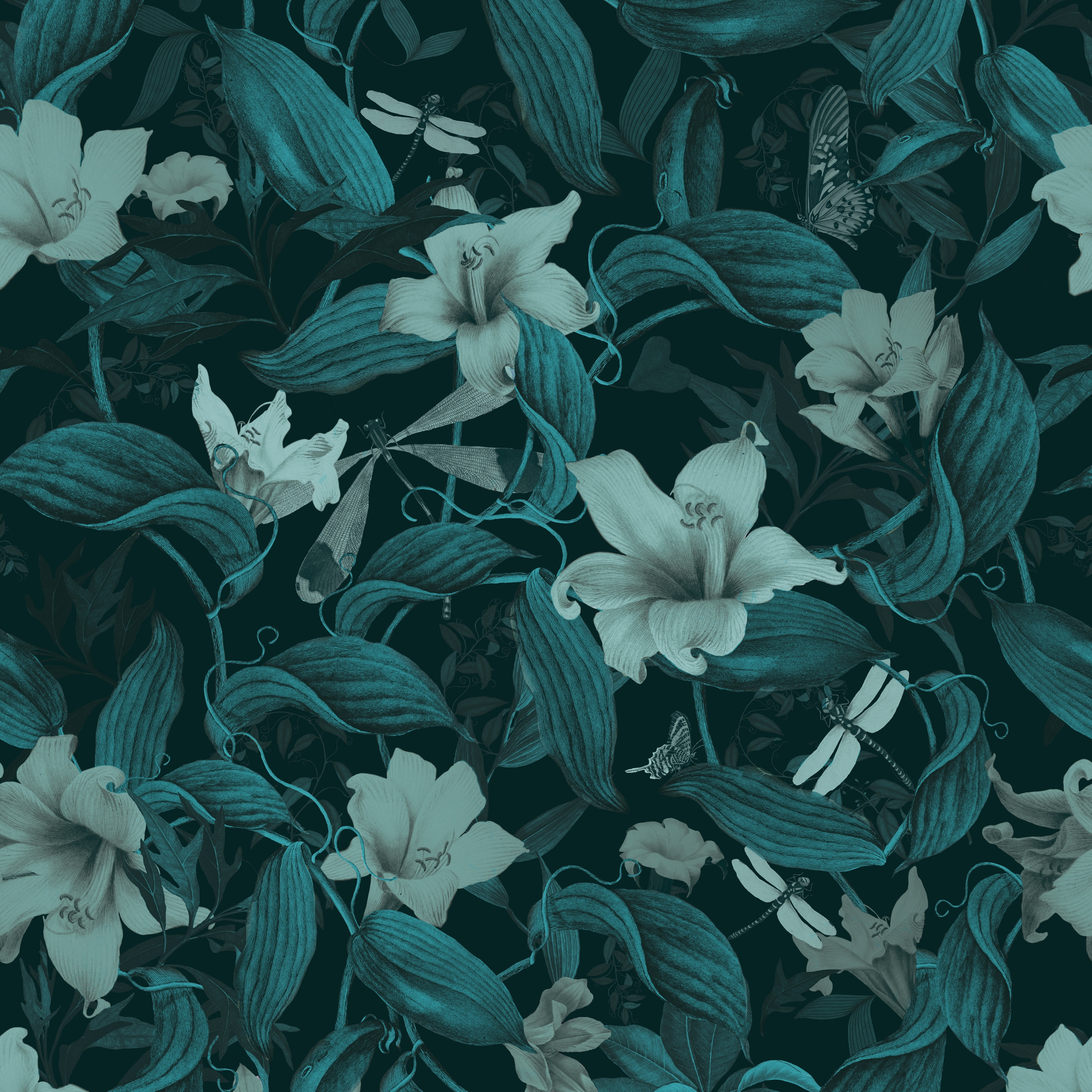 Fleur De Lis Velvet Blue