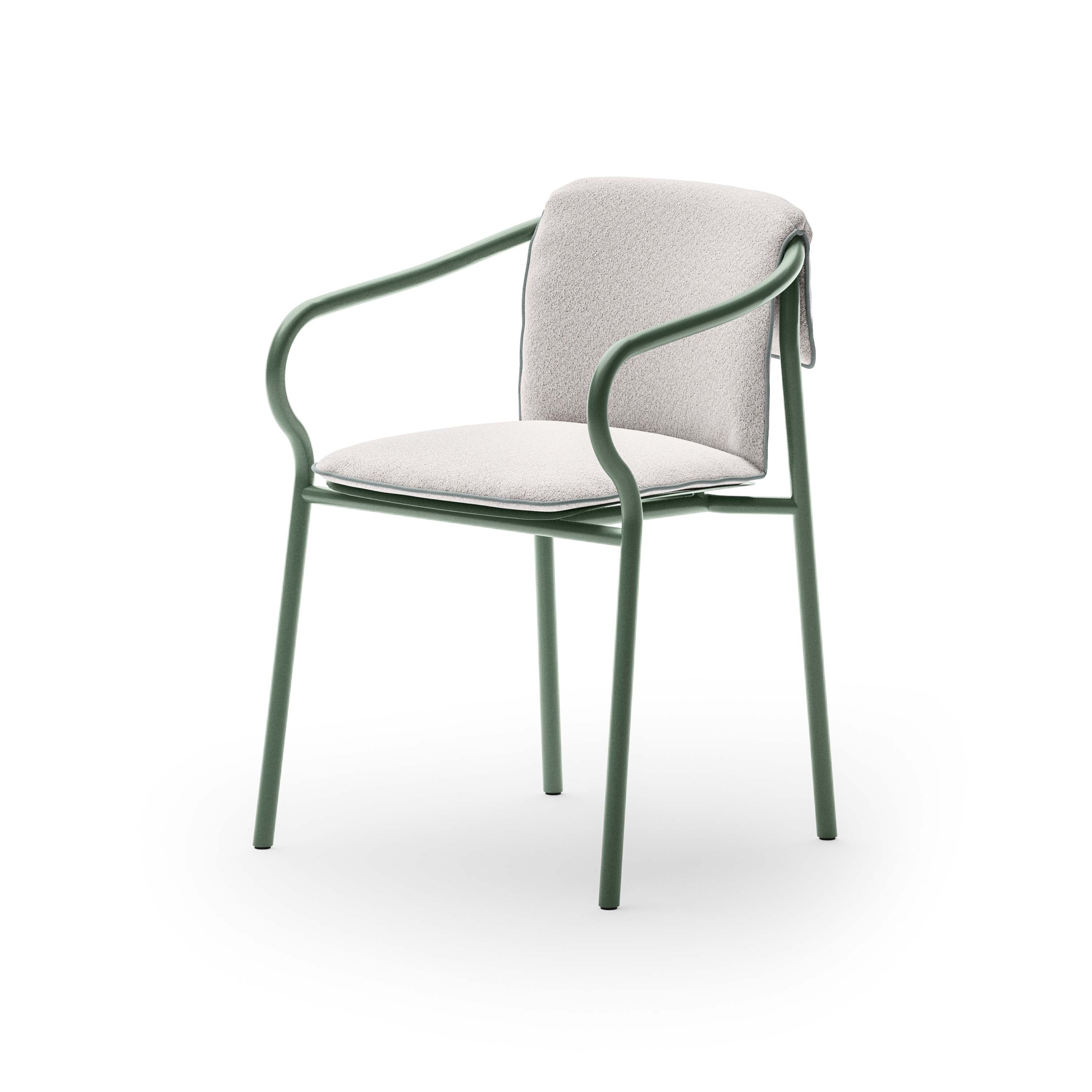 Chair with seat and backrest cushion