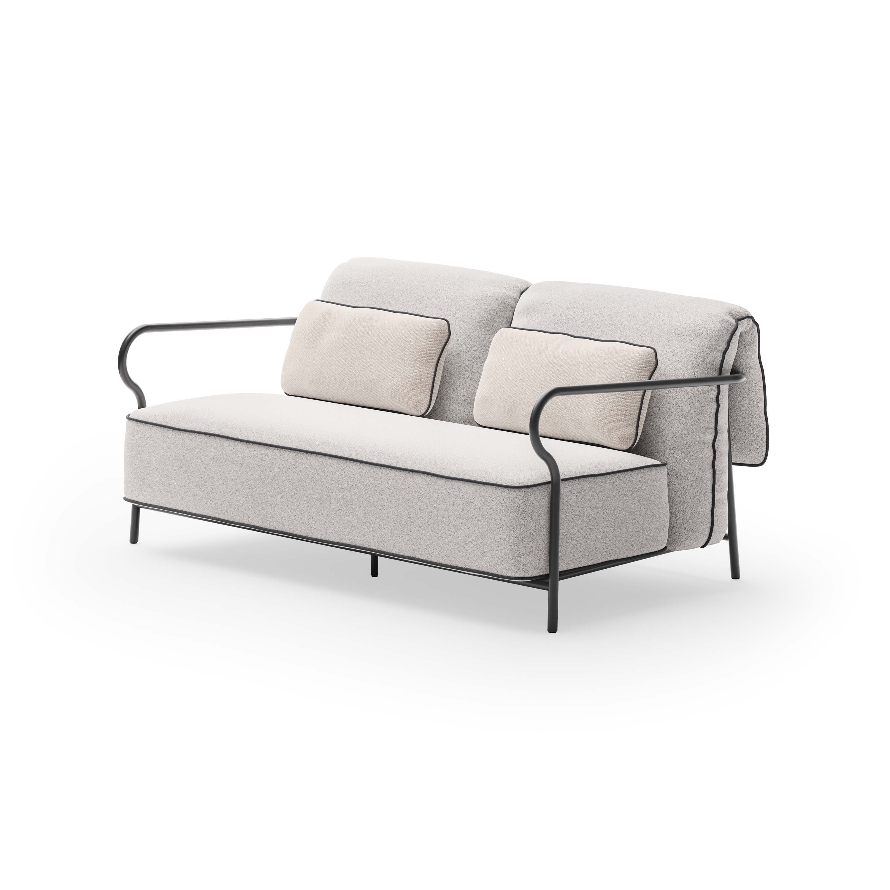 Sofa with seat and backrest cushion 2-seater (or 3-seater)