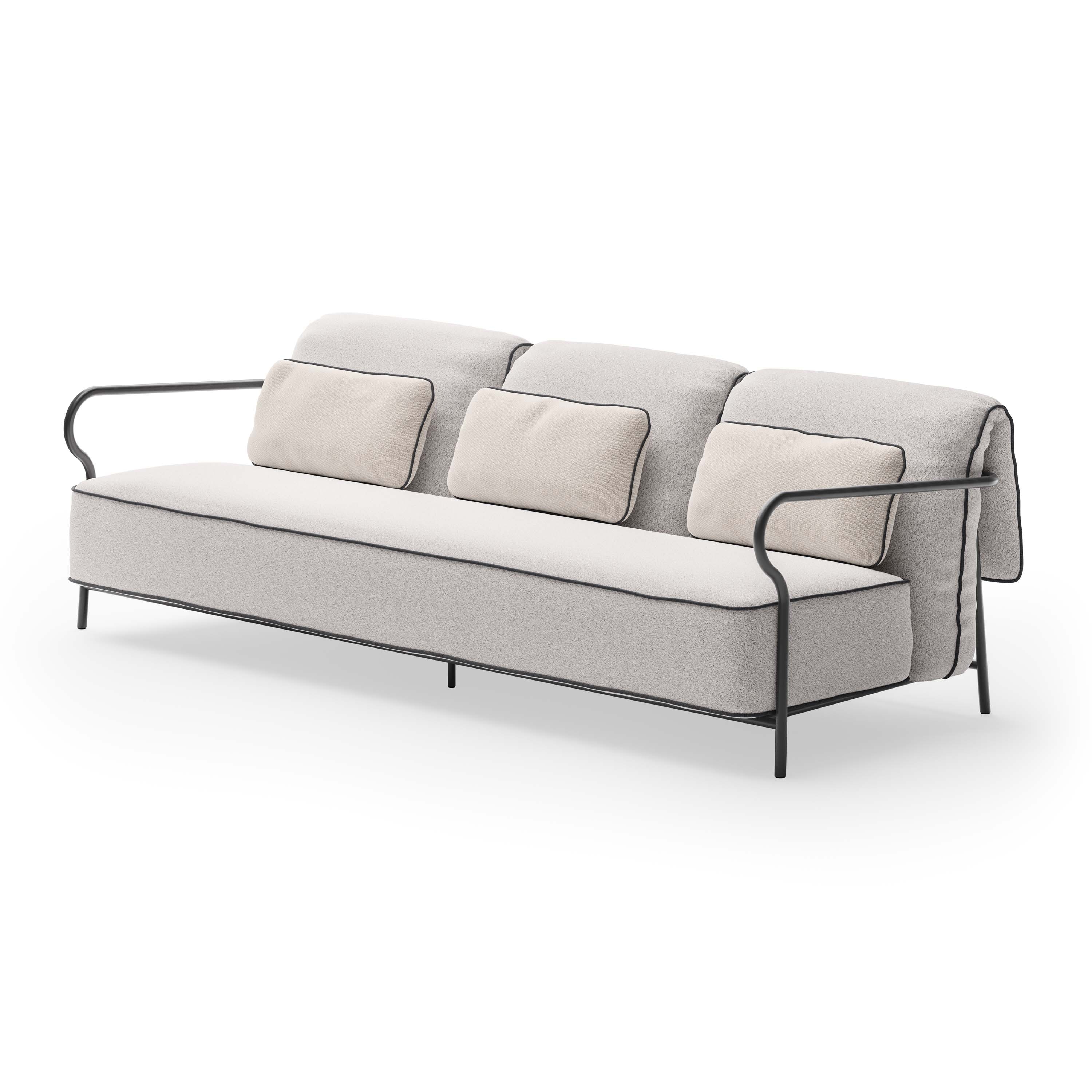 Display product Sofa with seat and backrest cushion 2-seater (or 3-seater) from manufacturer Unopiù