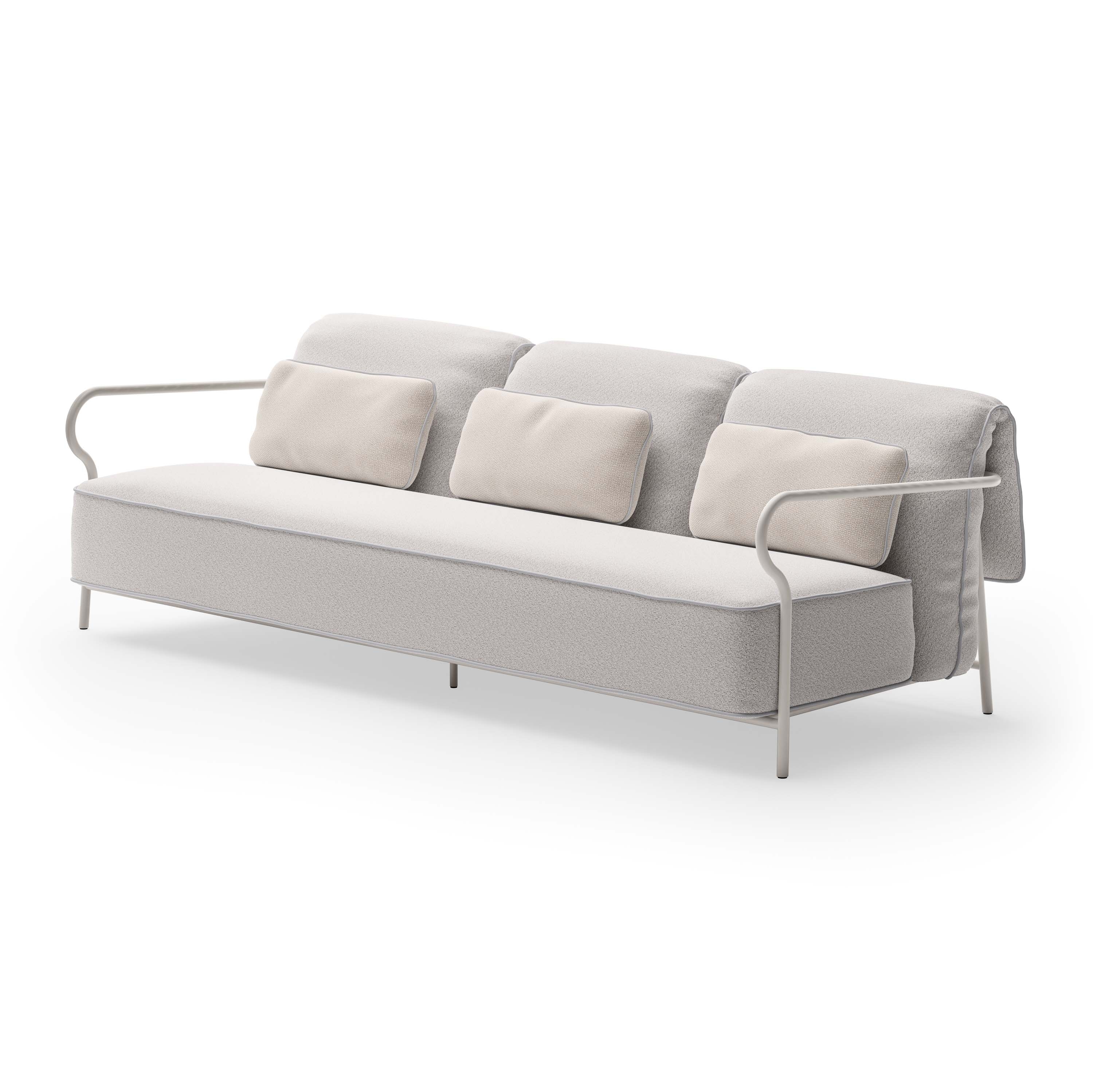 Sofa with seat and backrest cushion 2-seater (or 3-seater)