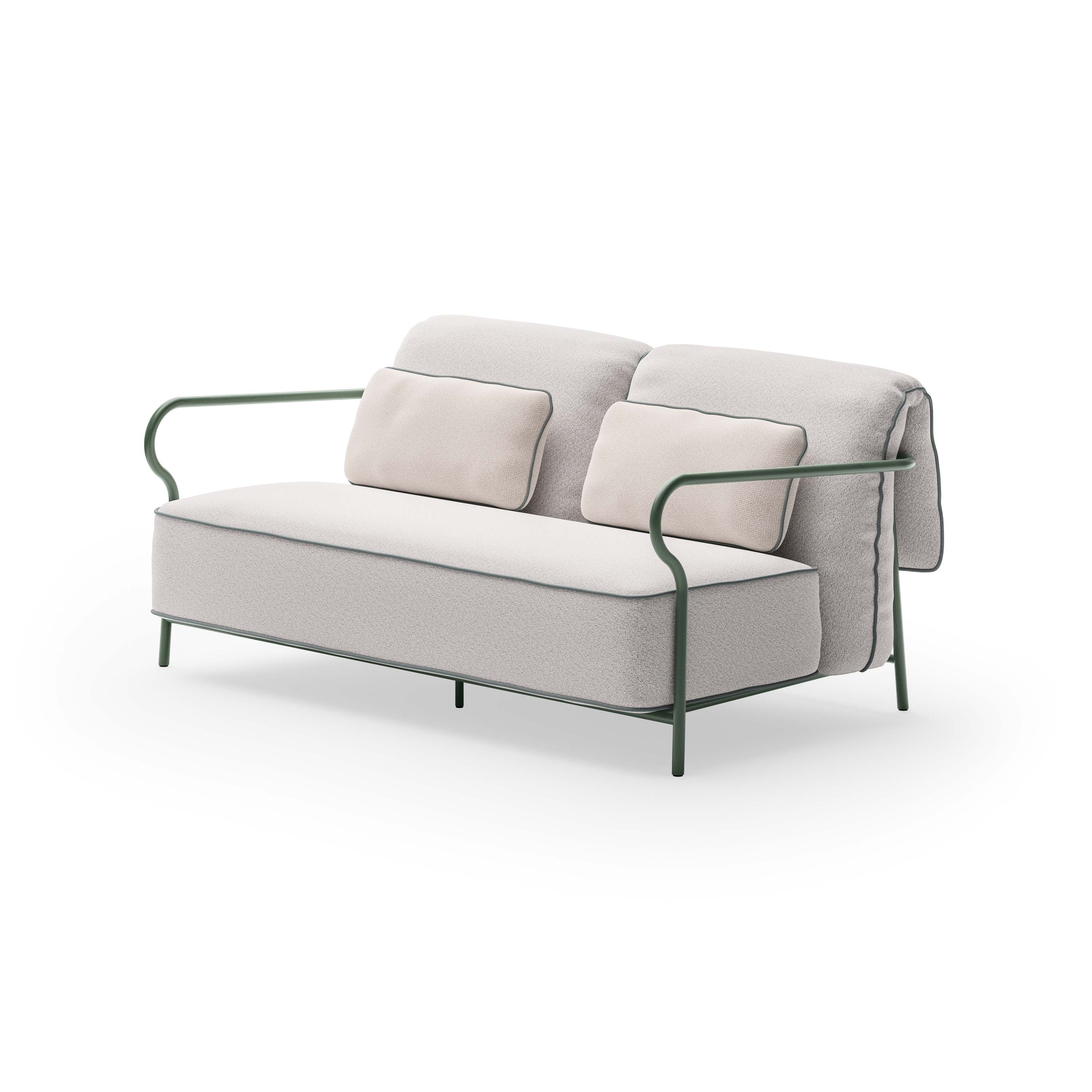Sofa with seat and backrest cushion 2-seater (or 3-seater)
