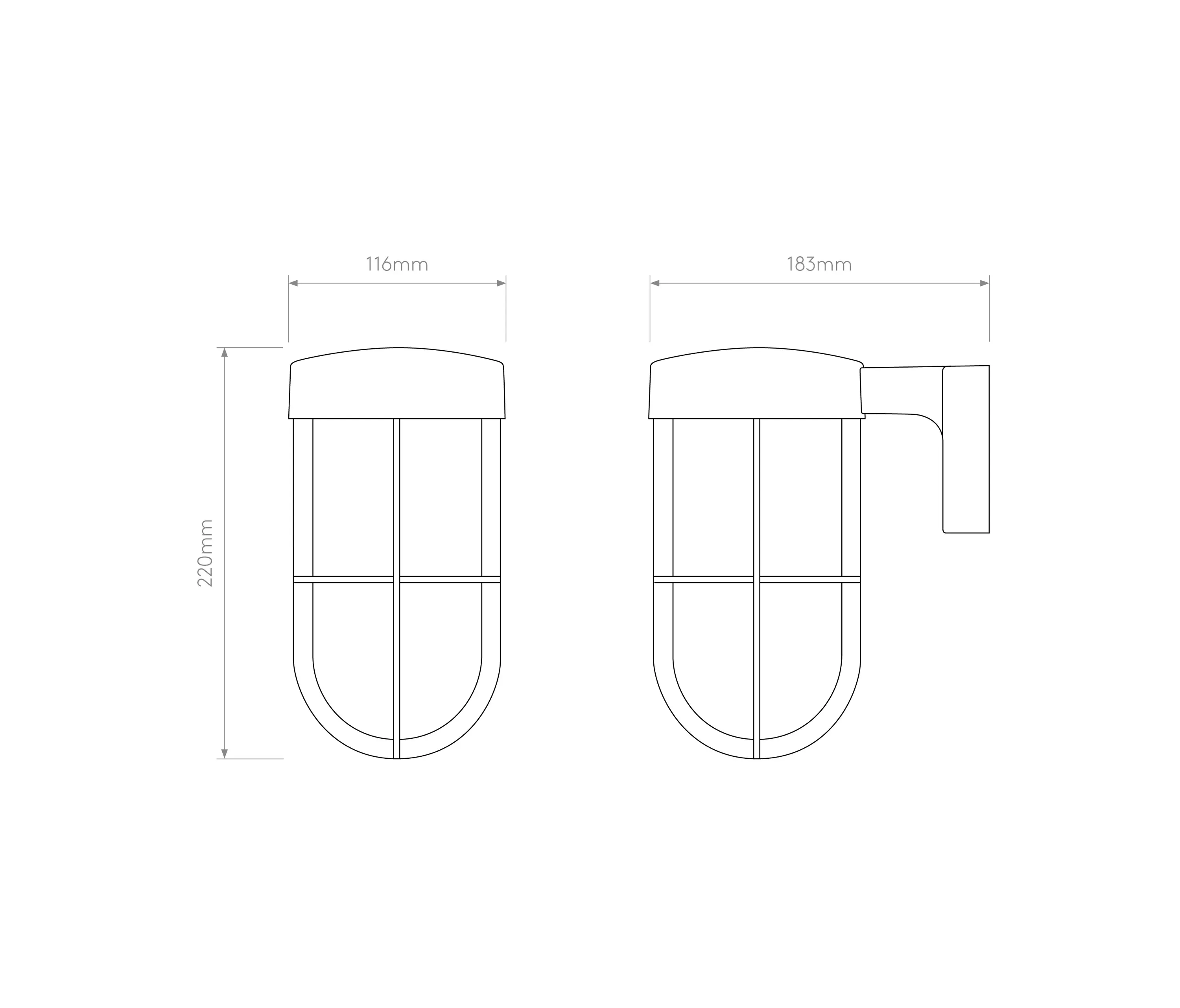 Astro Lighting - Cabin Wall Frosted | Bronze