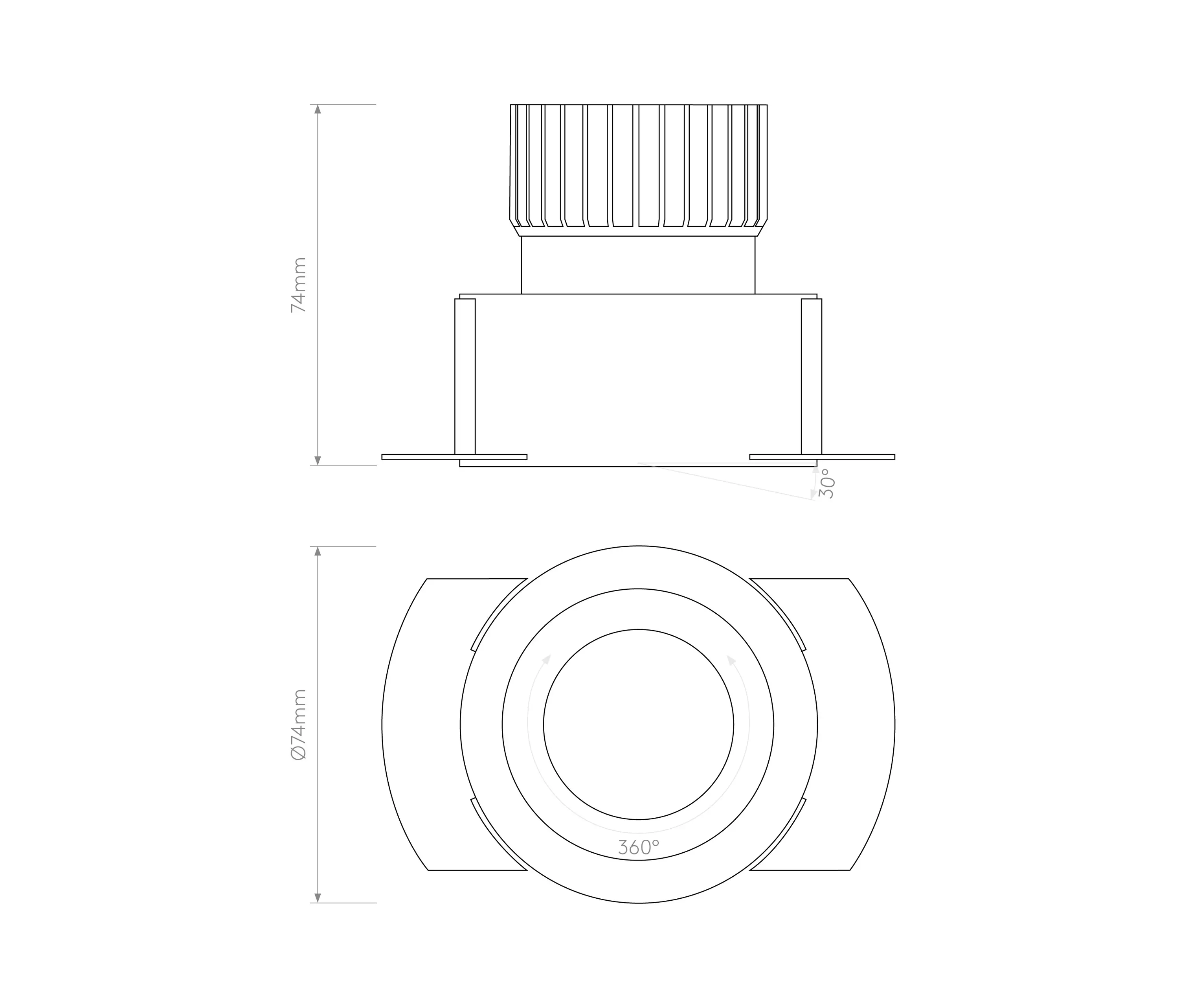 Astro Lighting - Trimless Round Adjustable LED | Textured White