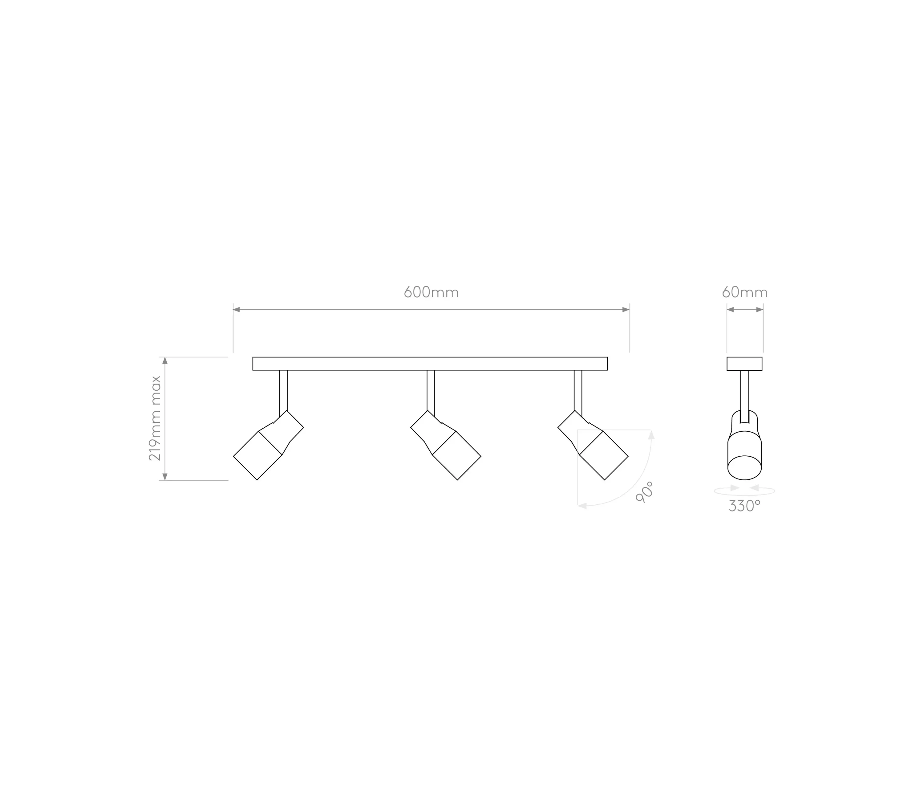 Astro Lighting - Apollo Triple Bar | Matt Black
