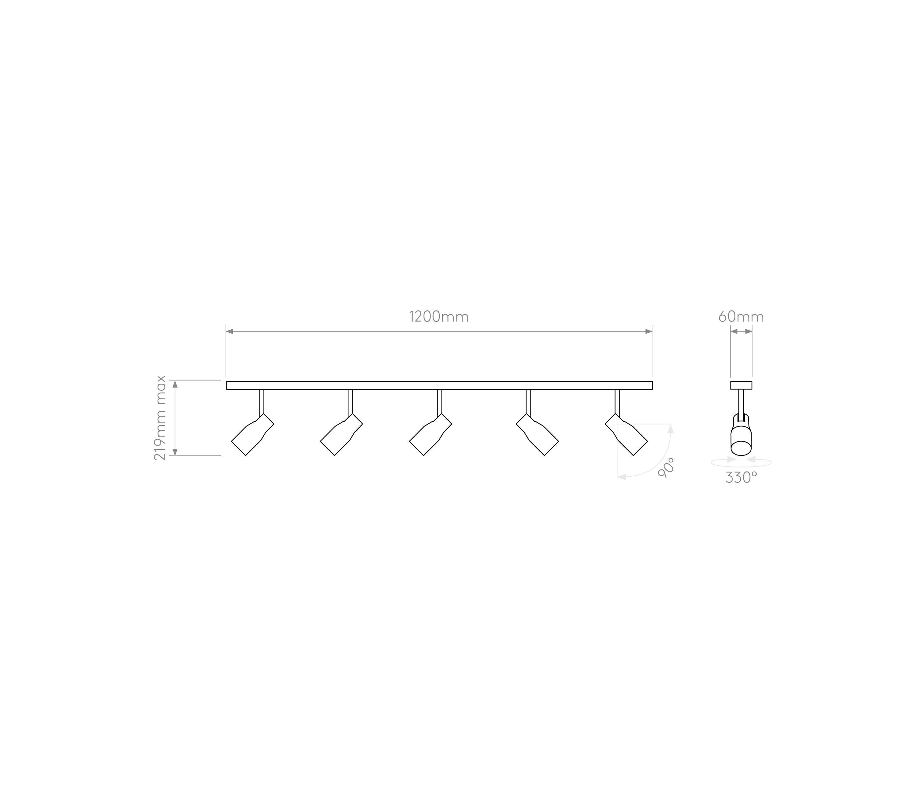 Astro Lighting - Apollo Five Bar | Matt Black
