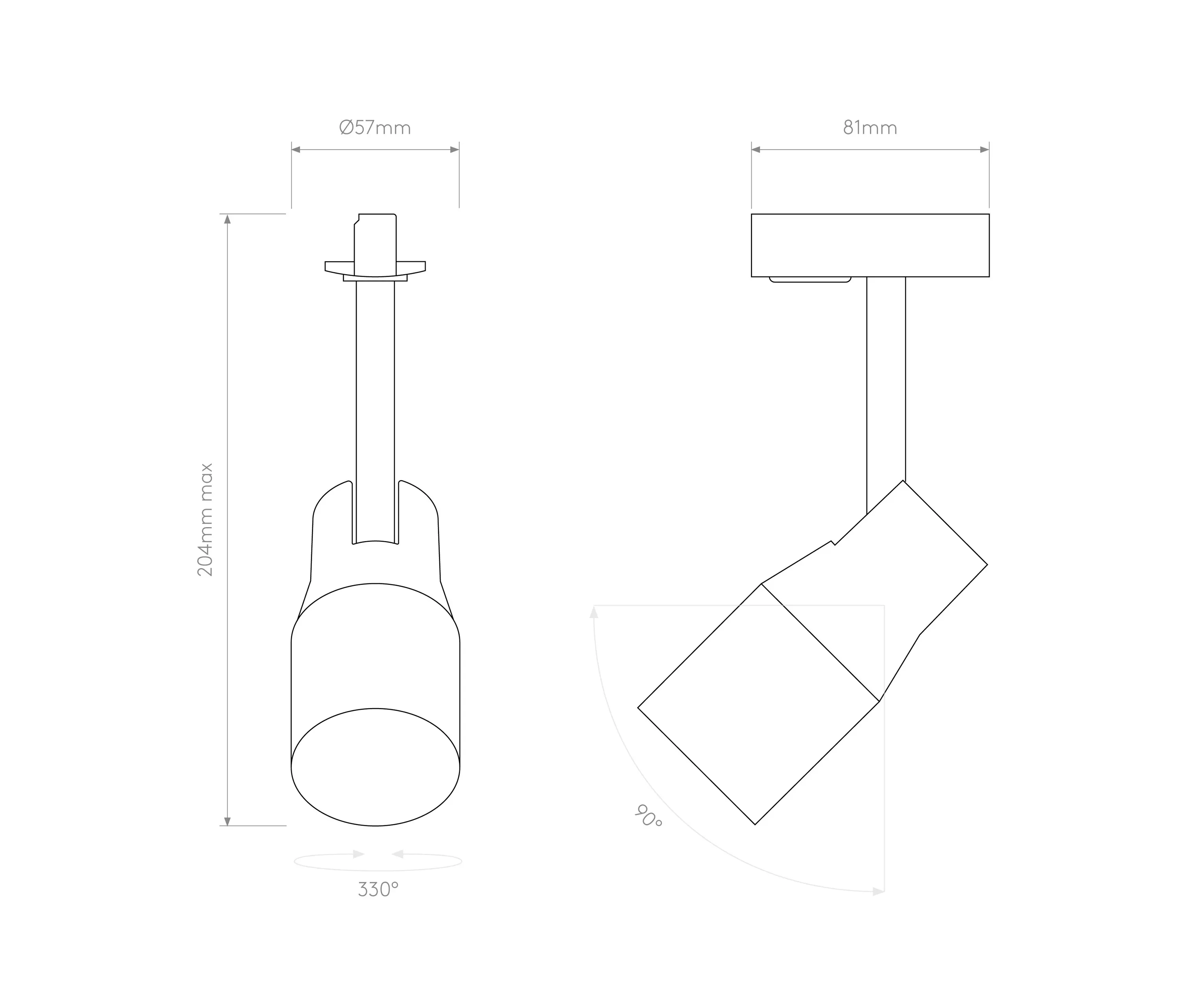 Astro Lighting - Apollo 100 Track | Textured White