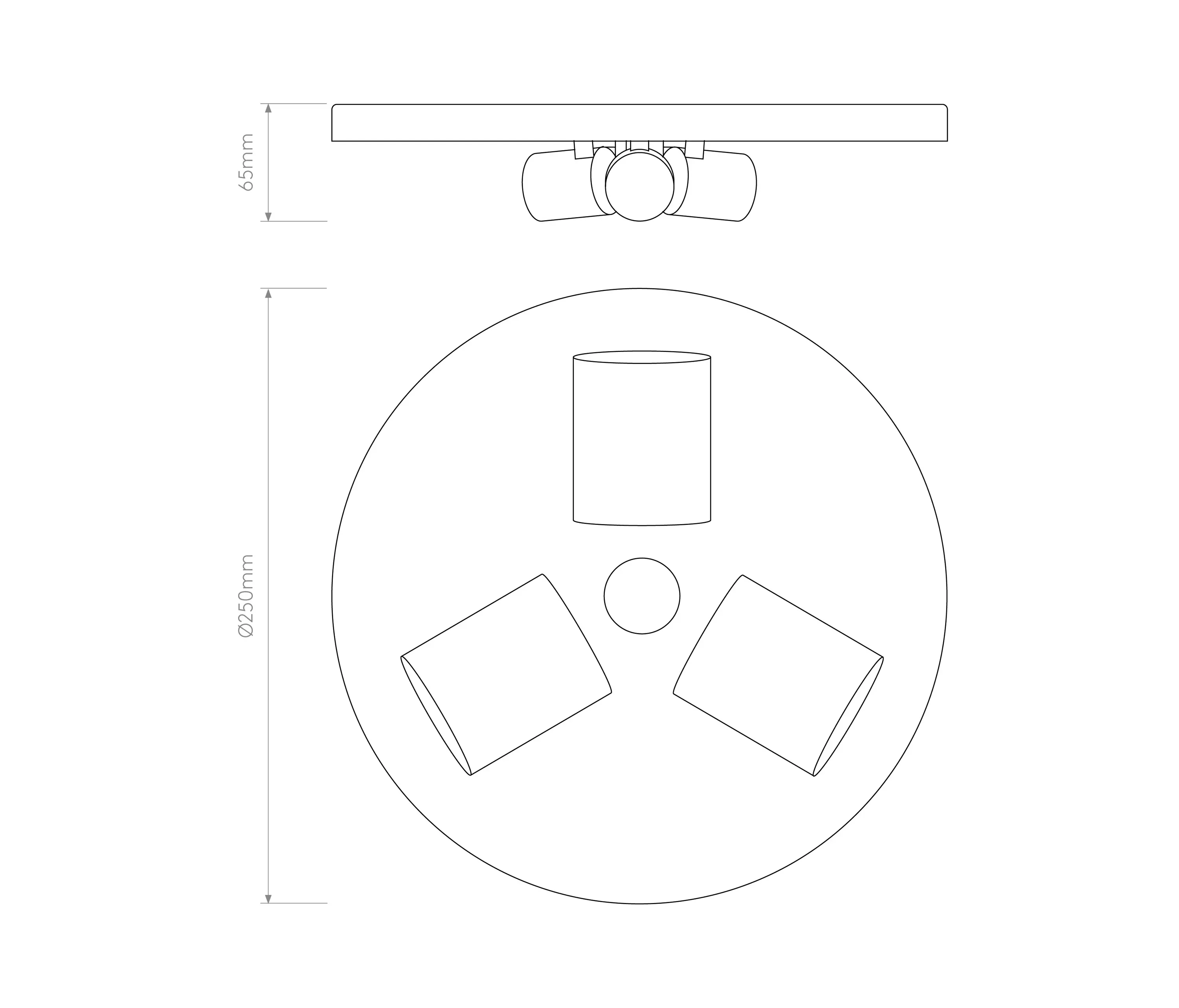 Astro Lighting - 3-Way Plate | Matt White