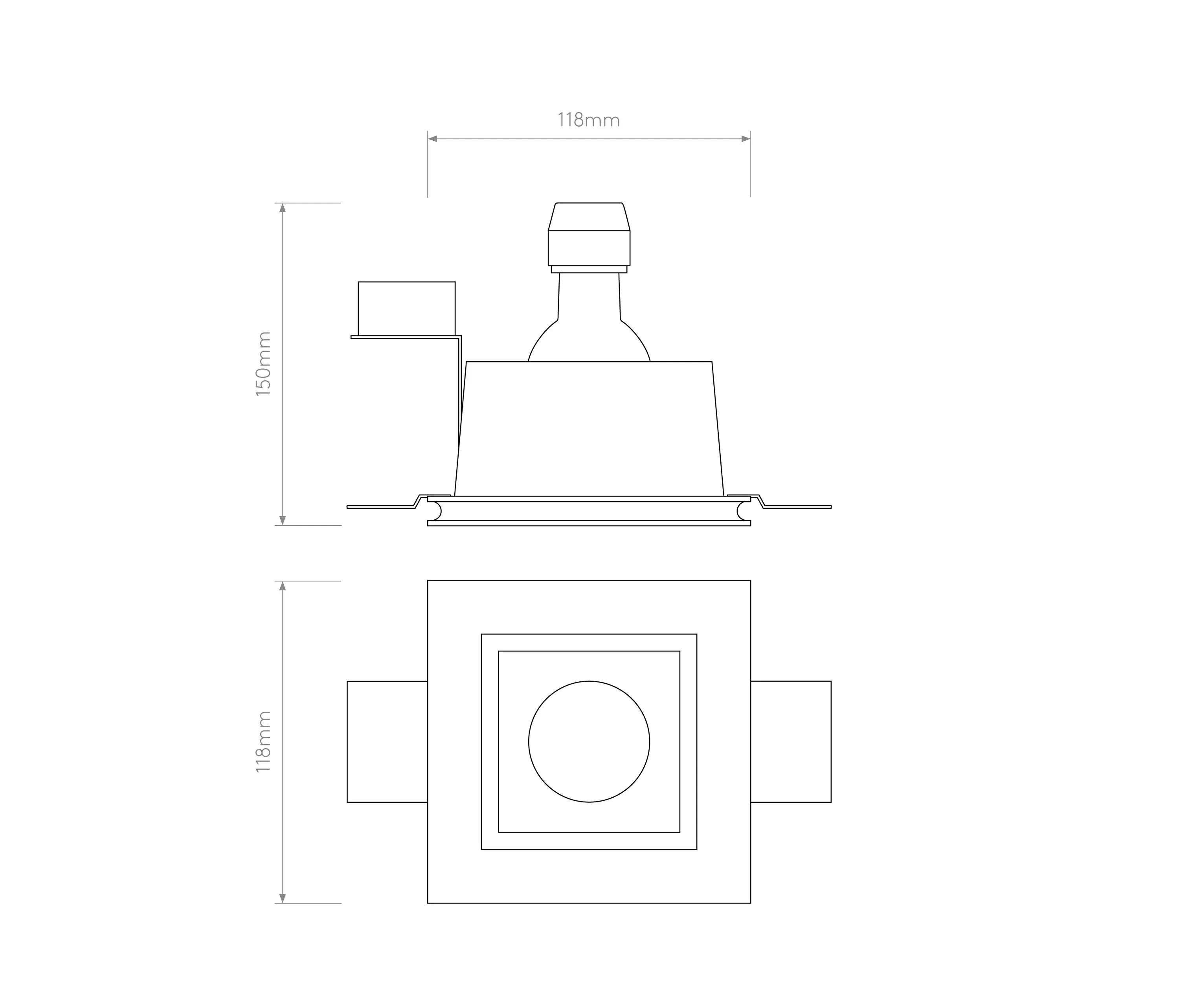 Astro Lighting - Blanco Square Fixed | Plaster